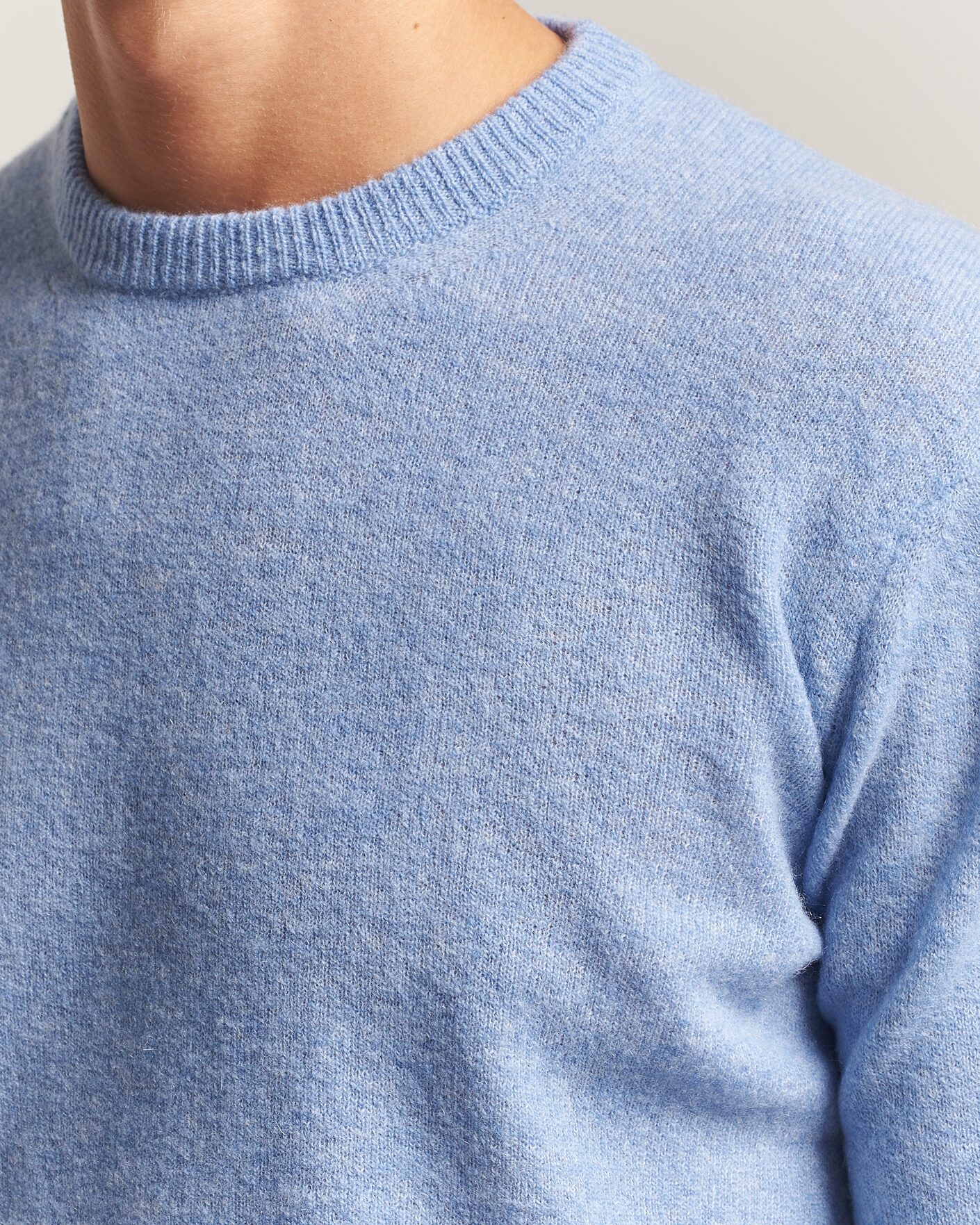 Uomini | Maglieria | Altea | Cloud Cashmere Blend Sweater Sky Blue