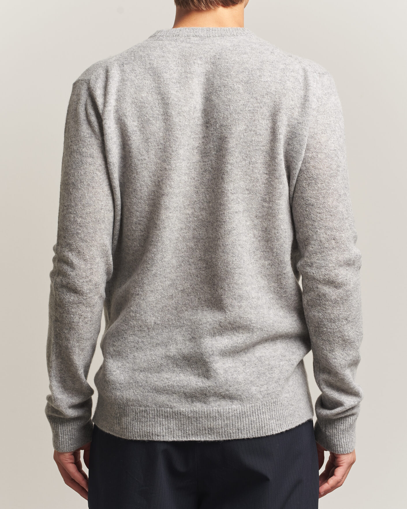 Uomini | Maglieria | Altea | Cloud Cashmere Blend Sweater Grey Melange