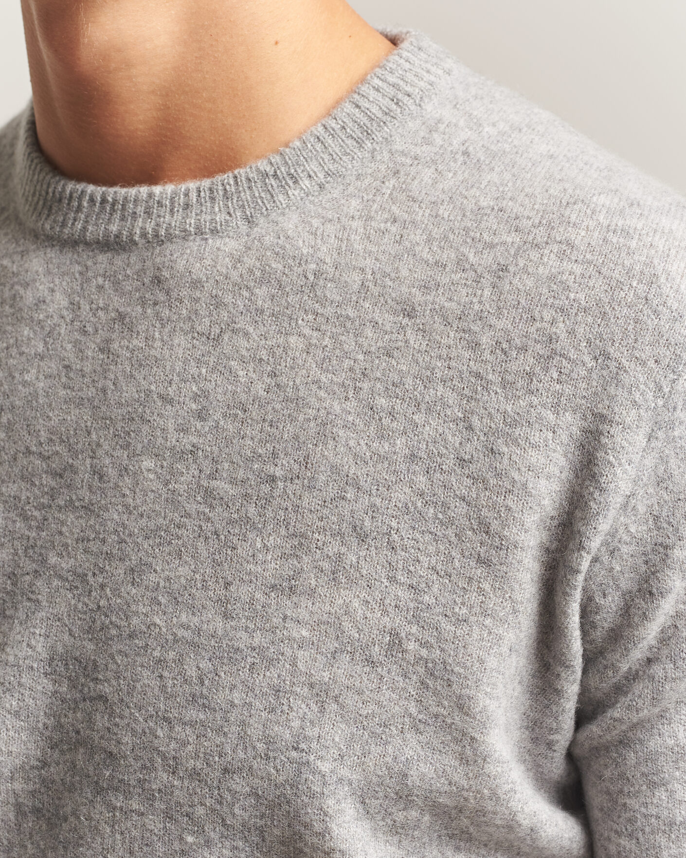 Uomini | Maglieria | Altea | Cloud Cashmere Blend Sweater Grey Melange