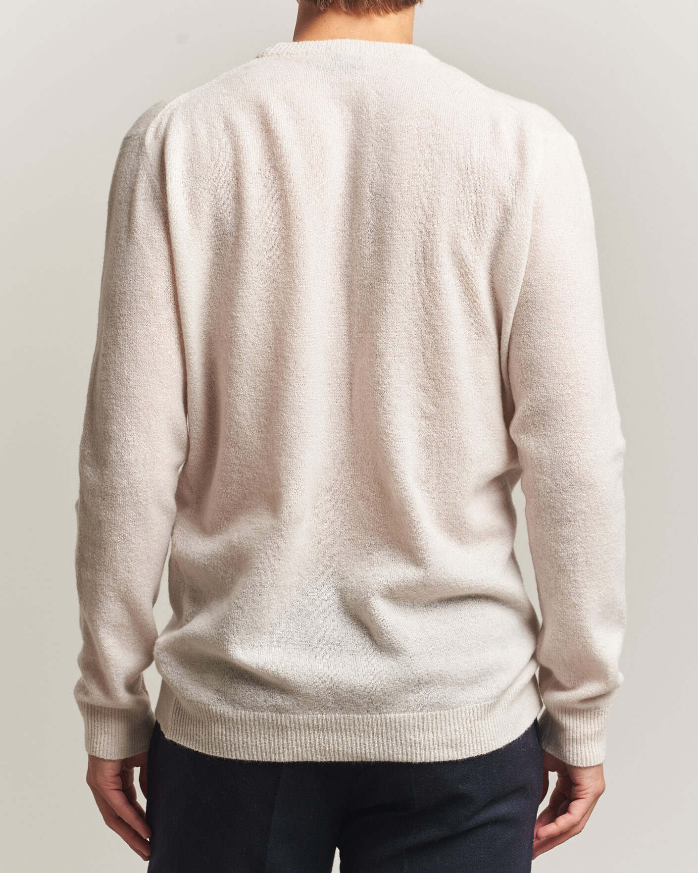 Uomini | Maglieria | Altea | Cloud Cashmere Blend Sweater Latte