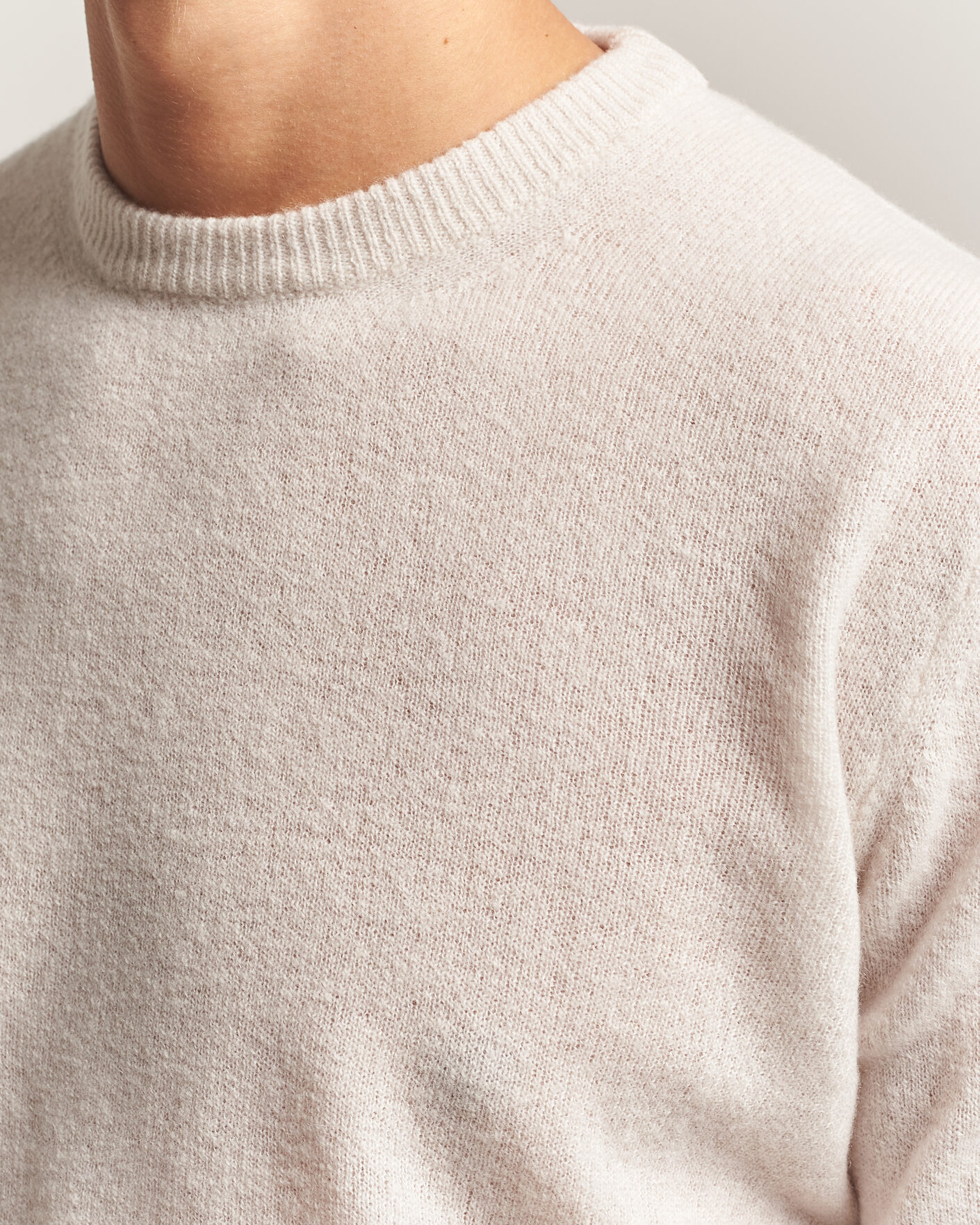 Uomini | Maglieria | Altea | Cloud Cashmere Blend Sweater Latte