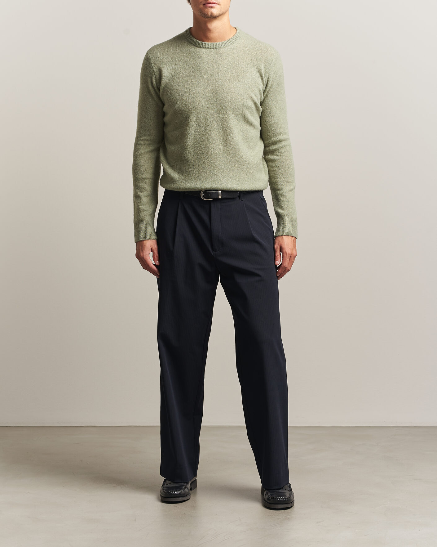 Uomini | Maglieria | Altea | Cloud Cashmere Blend Sweater Mint Green