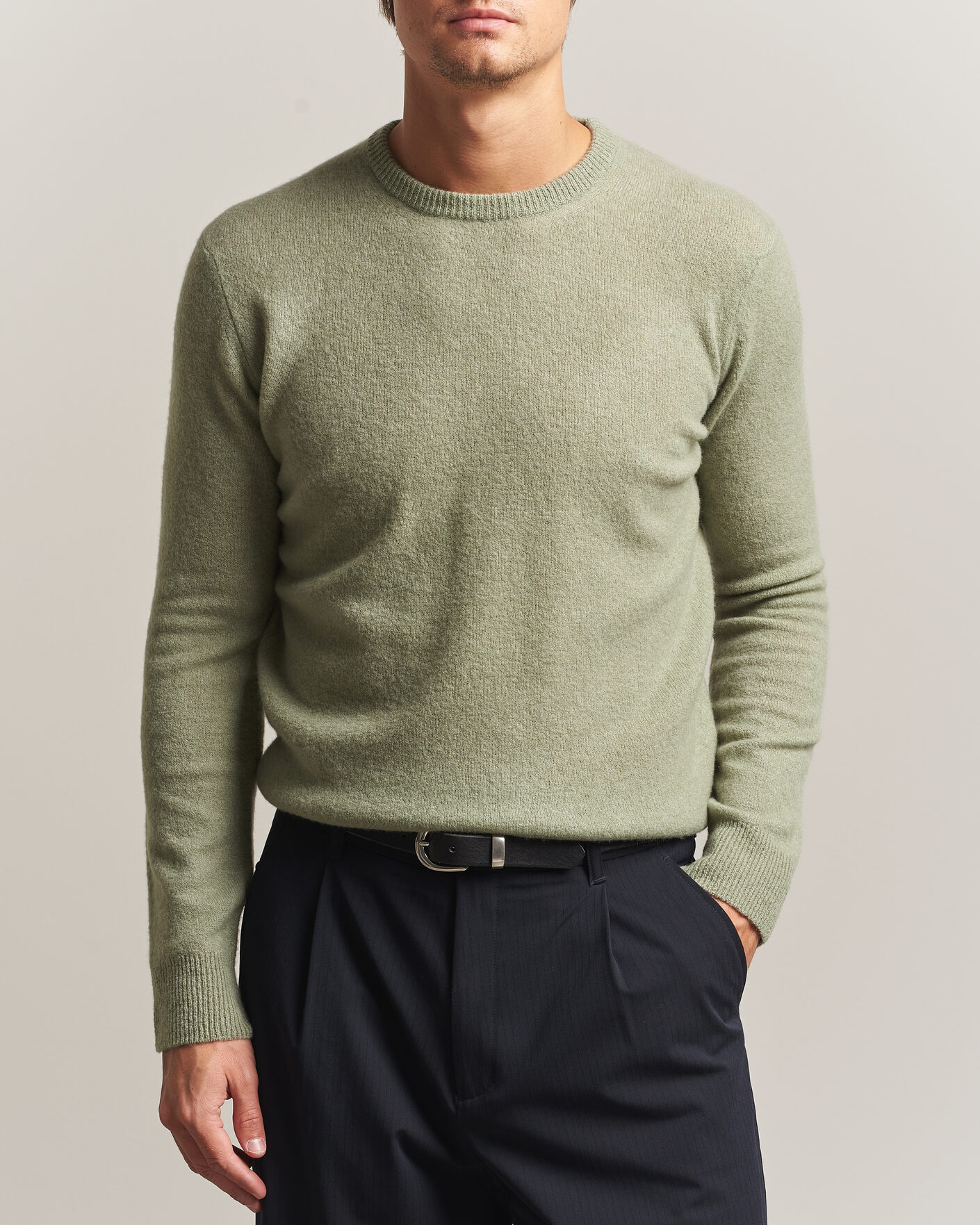Uomini | Maglieria | Altea | Cloud Cashmere Blend Sweater Mint Green