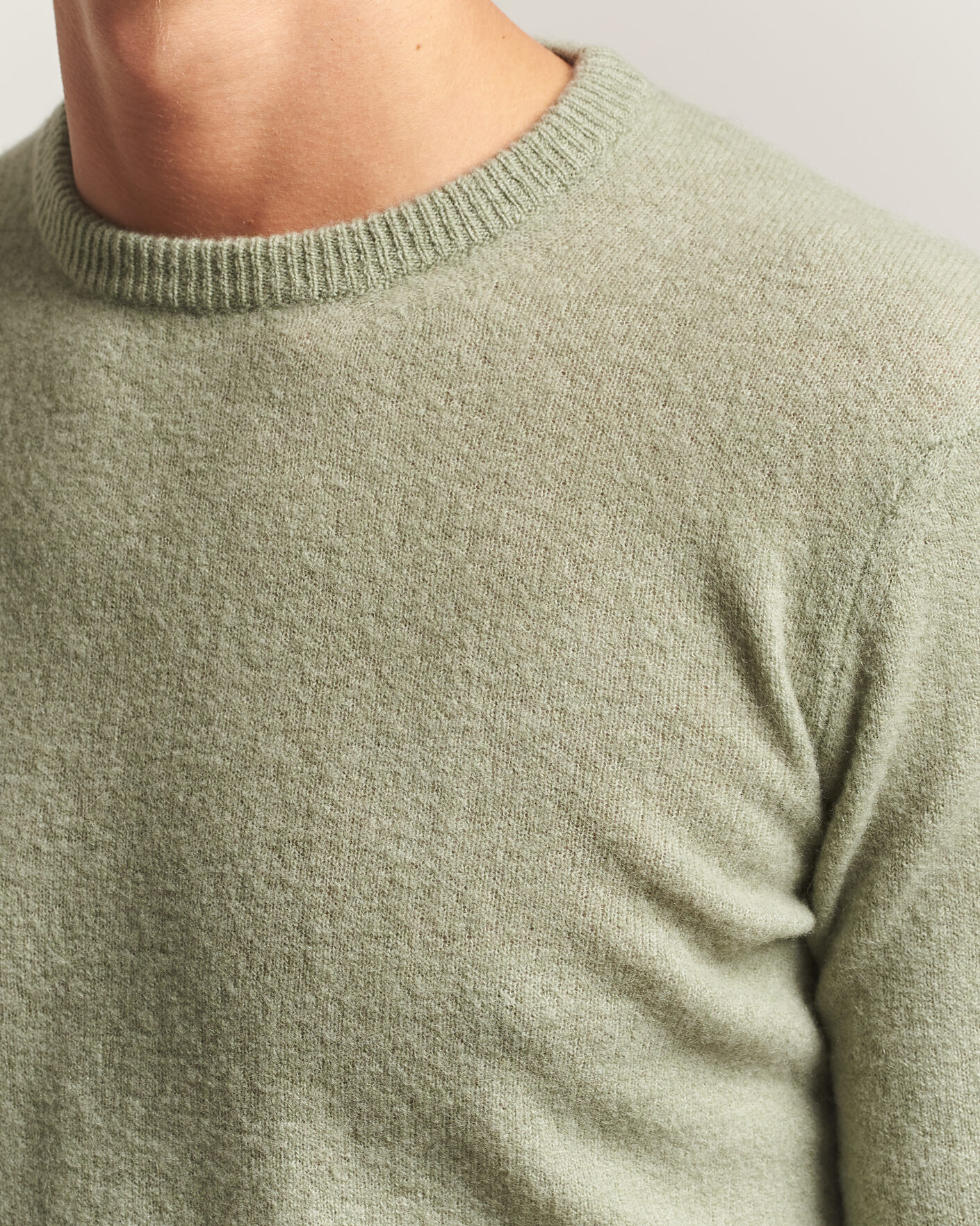 Uomini | Maglieria | Altea | Cloud Cashmere Blend Sweater Mint Green