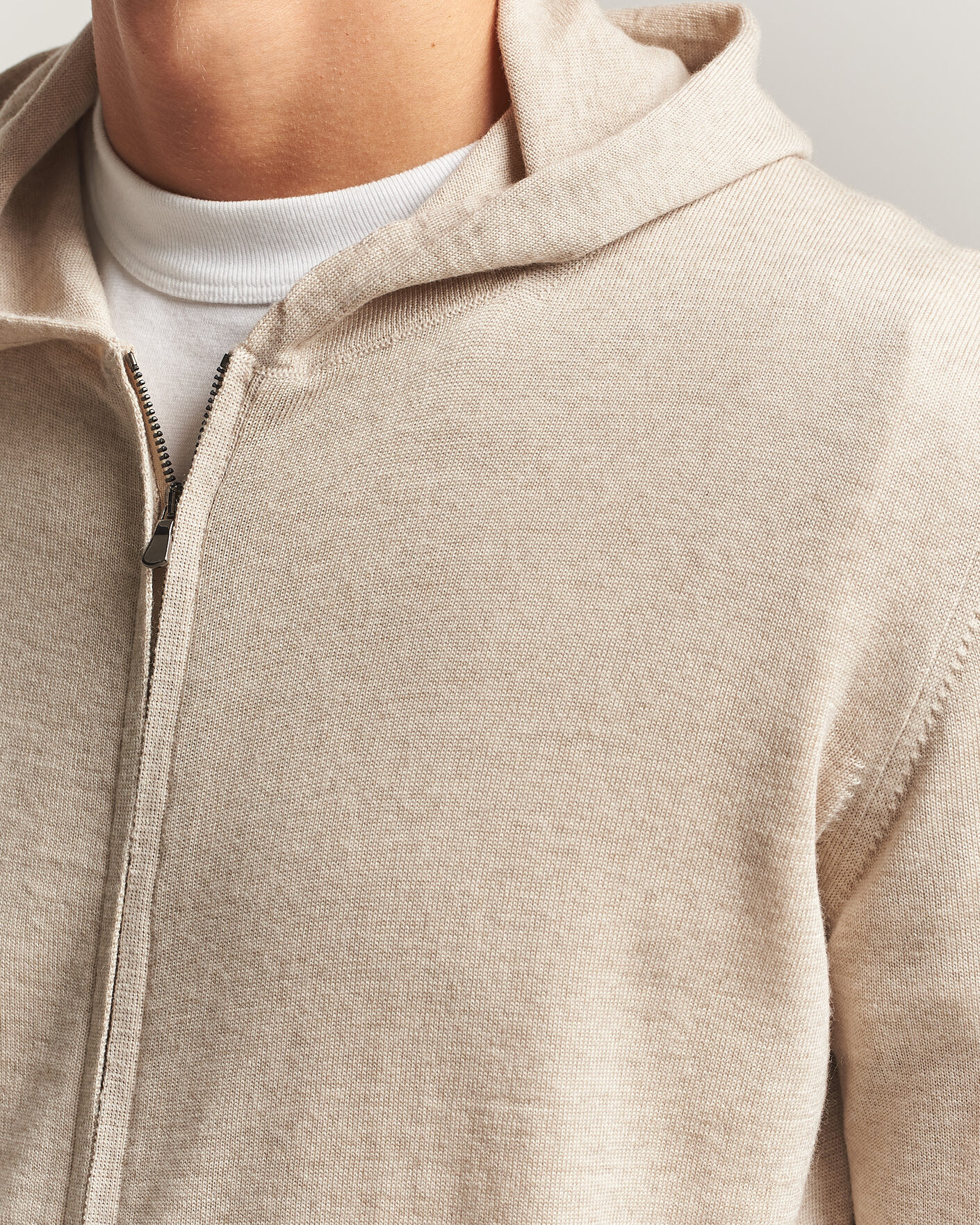 Uomini | Maglieria | Altea | Merino Wool Cardigan Beige