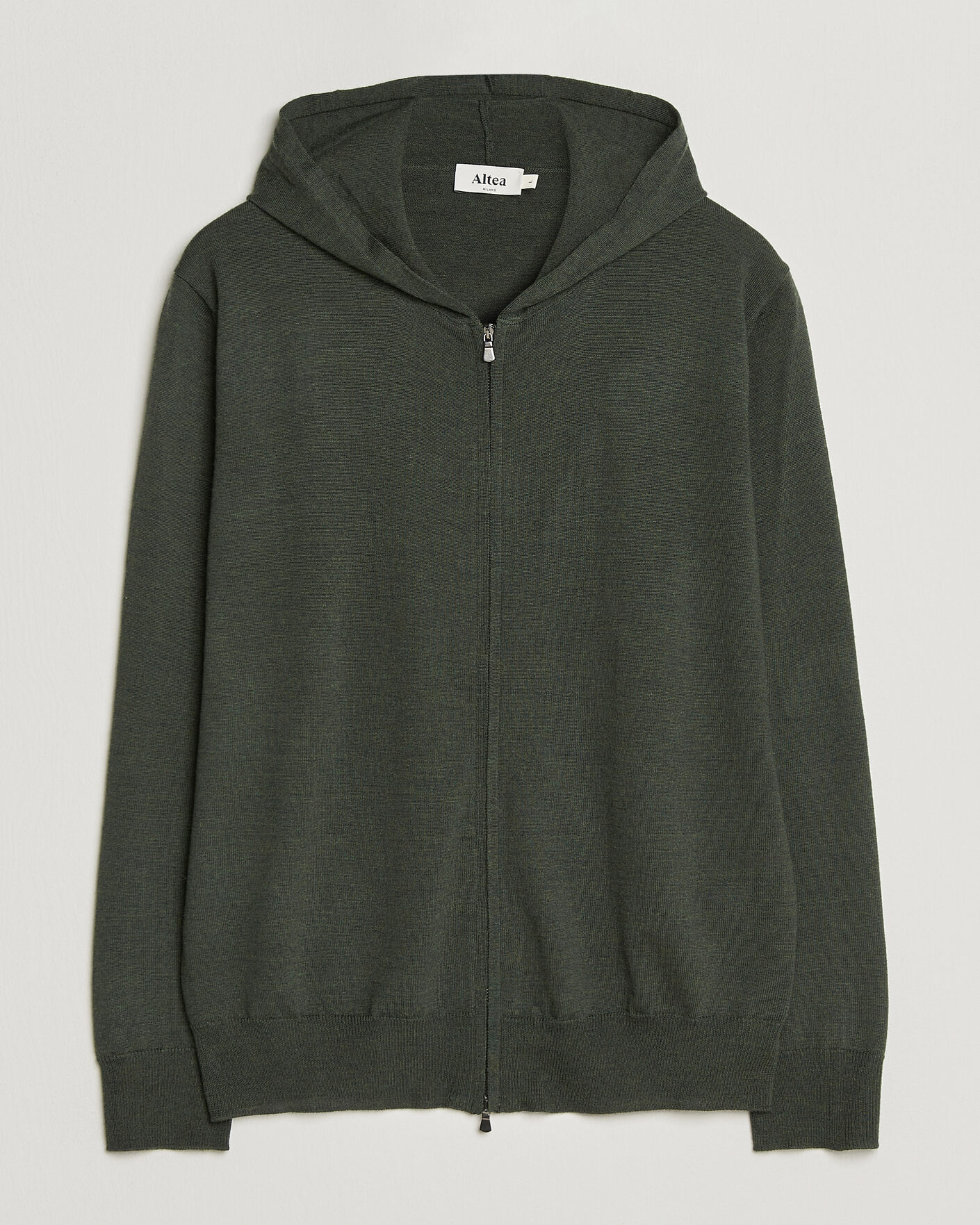Uomini | Maglieria | Altea | Merino Wool Cardigan Dark Military