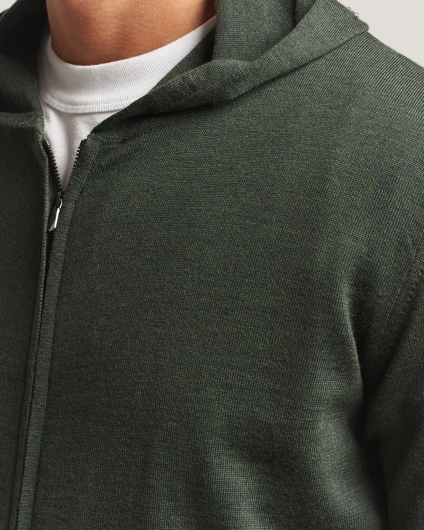 Uomini | Maglieria | Altea | Merino Wool Cardigan Dark Military