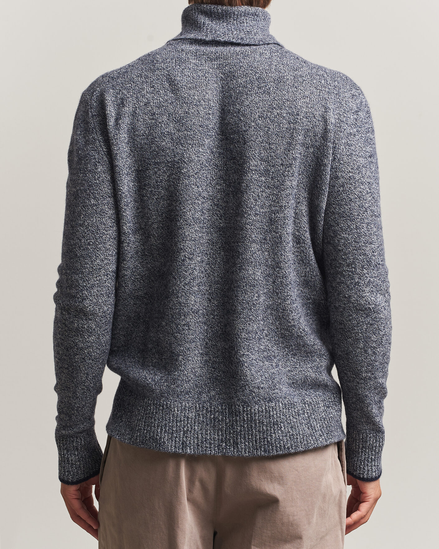 Uomini | Maglieria | Altea | Cloud Cashmere Blend Rollneck Navy Melange