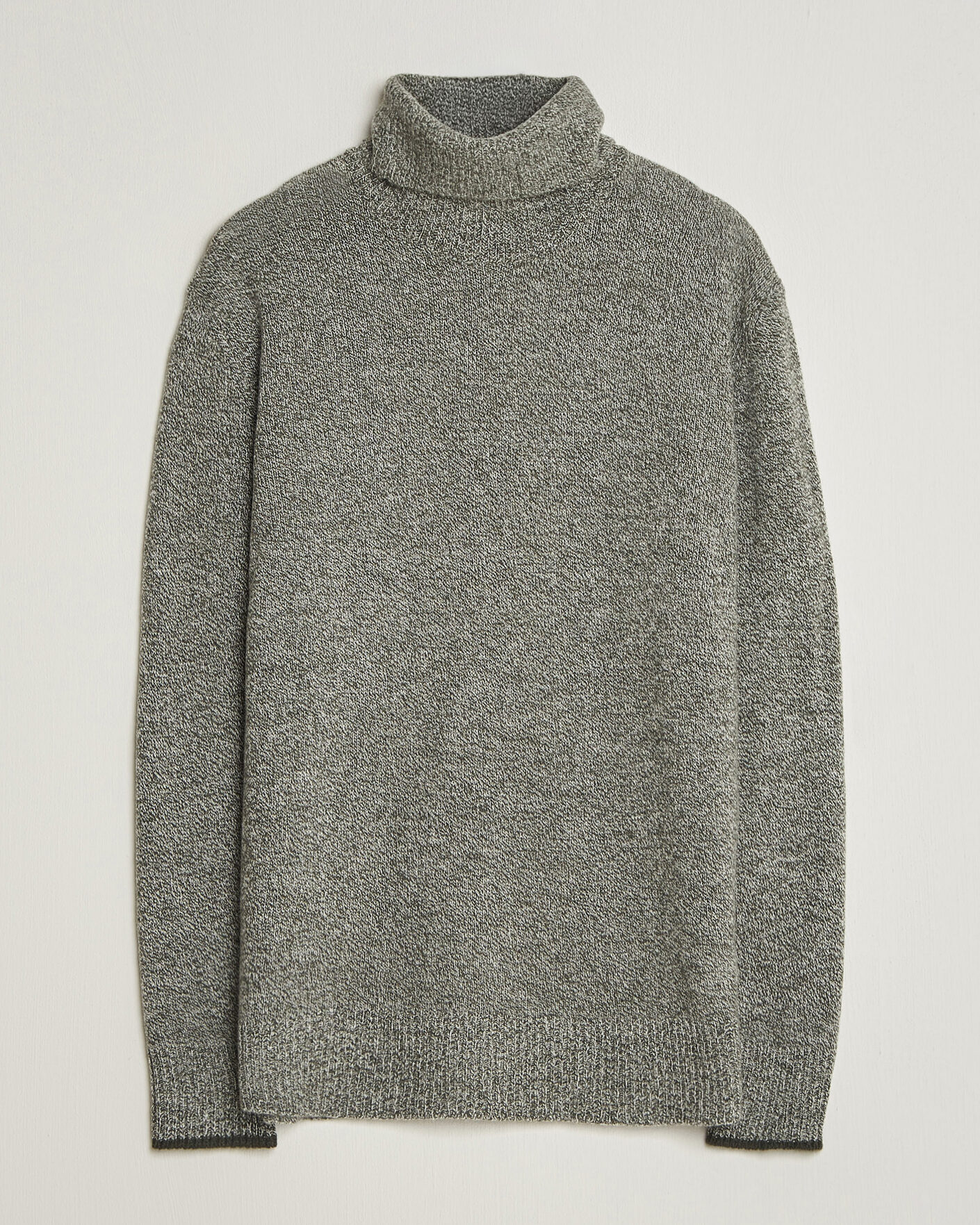 Uomini | Maglieria | Altea | Cloud Cashmere Blend Rollneck Green Melange