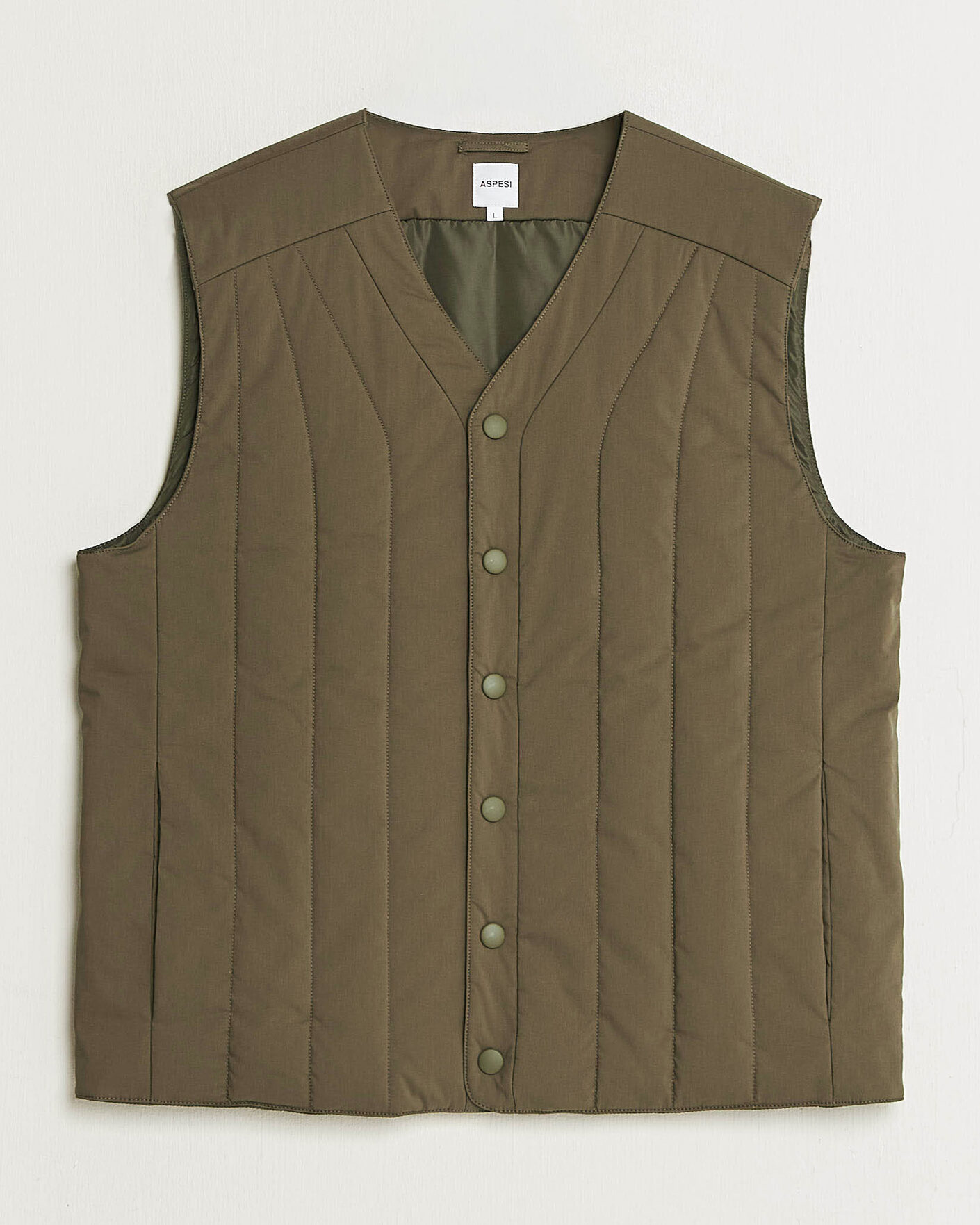 Uomini | Gilet | Aspesi | Quilted Liner Military