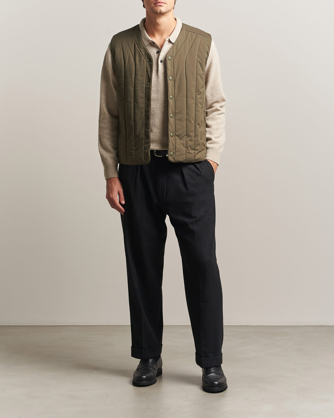 Uomini | Gilet | Aspesi | Quilted Liner Military