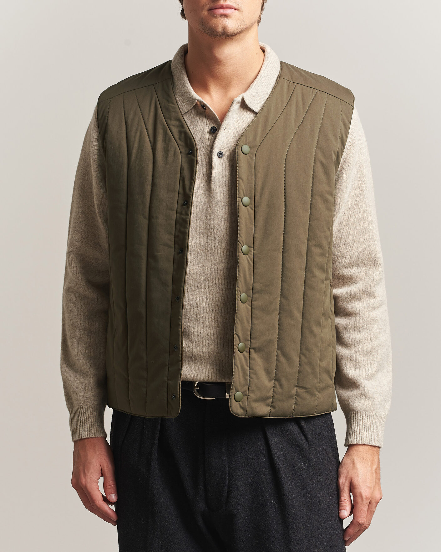 Uomini | Gilet | Aspesi | Quilted Liner Military