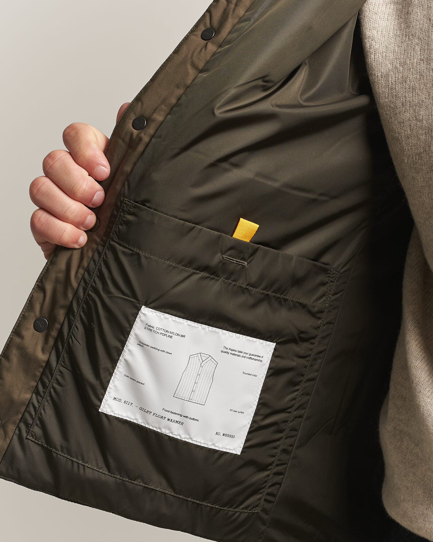 Uomini | Gilet | Aspesi | Quilted Liner Military