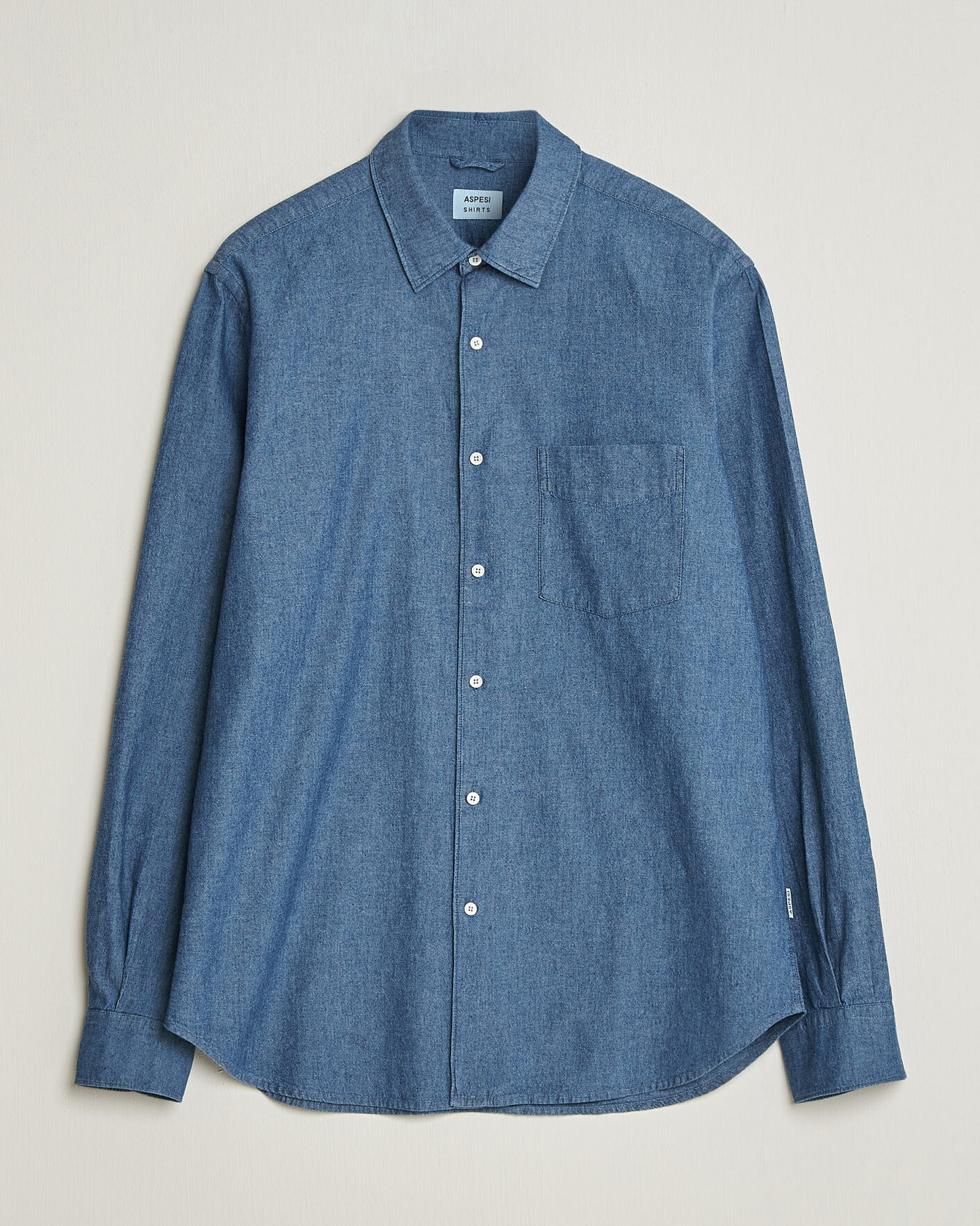 Uomini | Camicie | Aspesi | Chambray Shirt Blue Denim