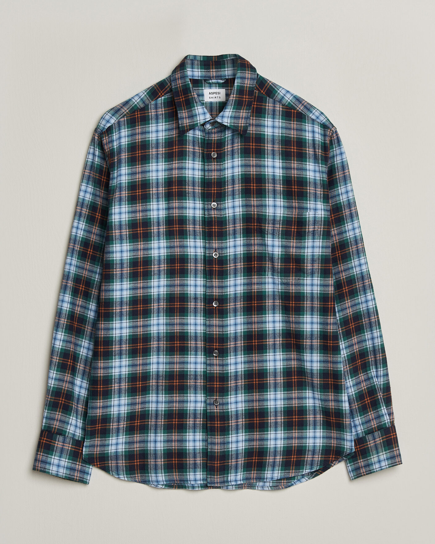 Uomini | Camicie | Aspesi | Flannel Shirt Blue Check