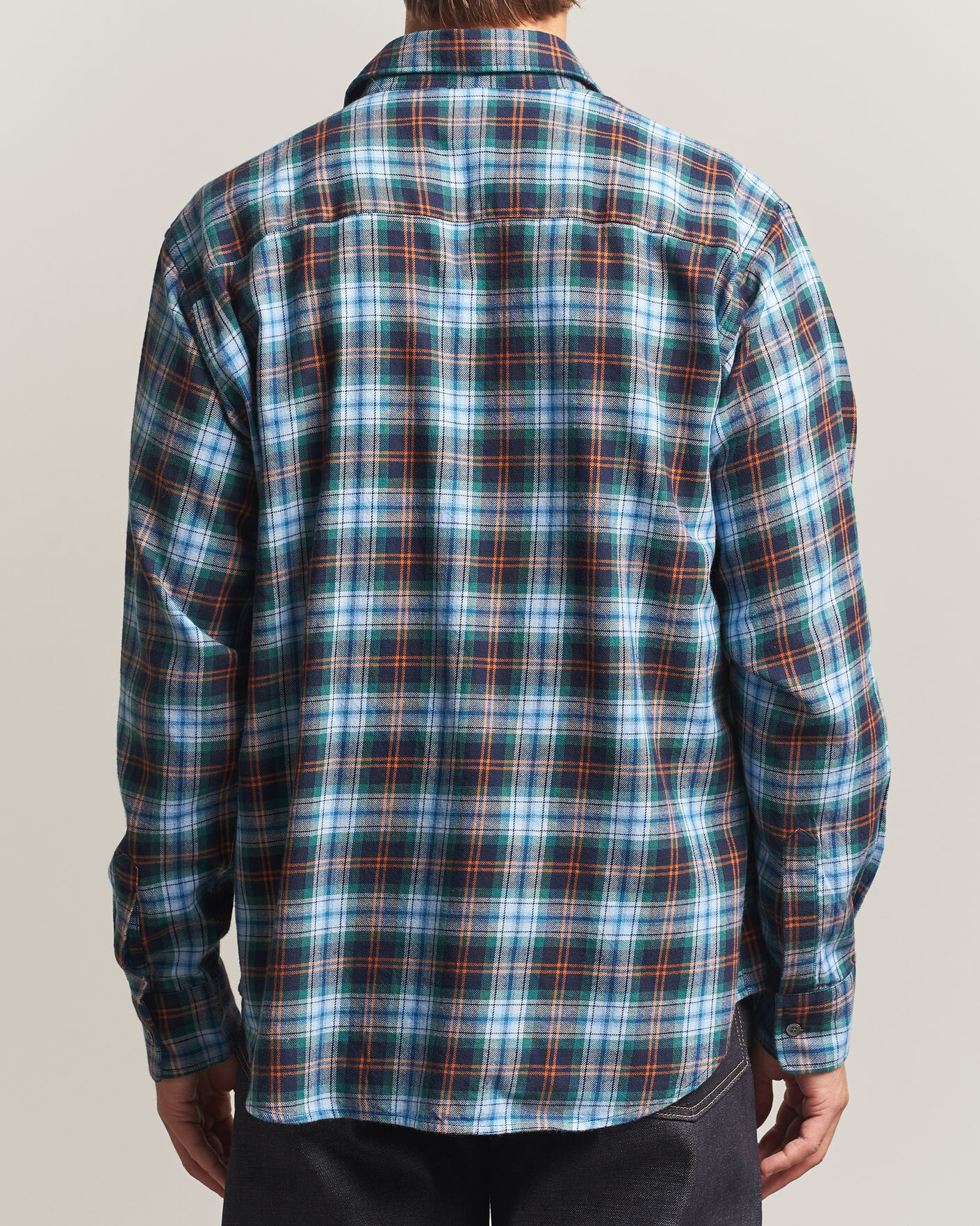 Uomini | Camicie | Aspesi | Flannel Shirt Blue Check