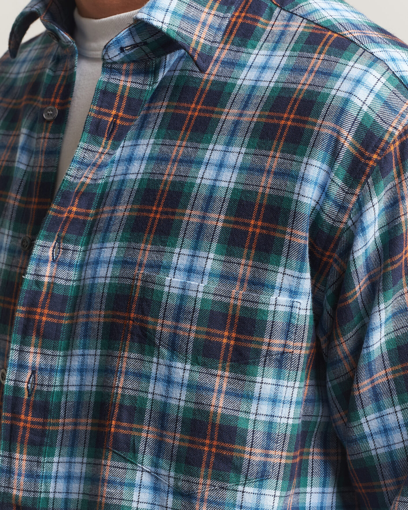 Uomini | Camicie | Aspesi | Flannel Shirt Blue Check