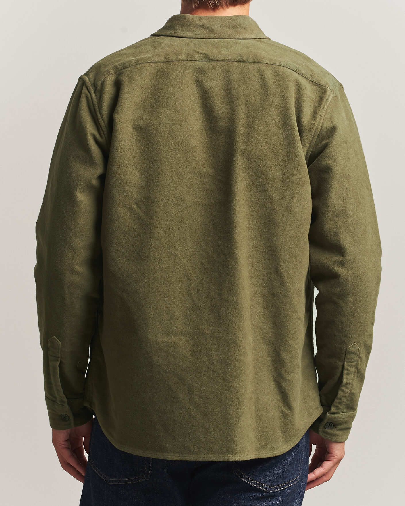 Uomini | Camicie | Aspesi | Moleskine Utility Shirt Military