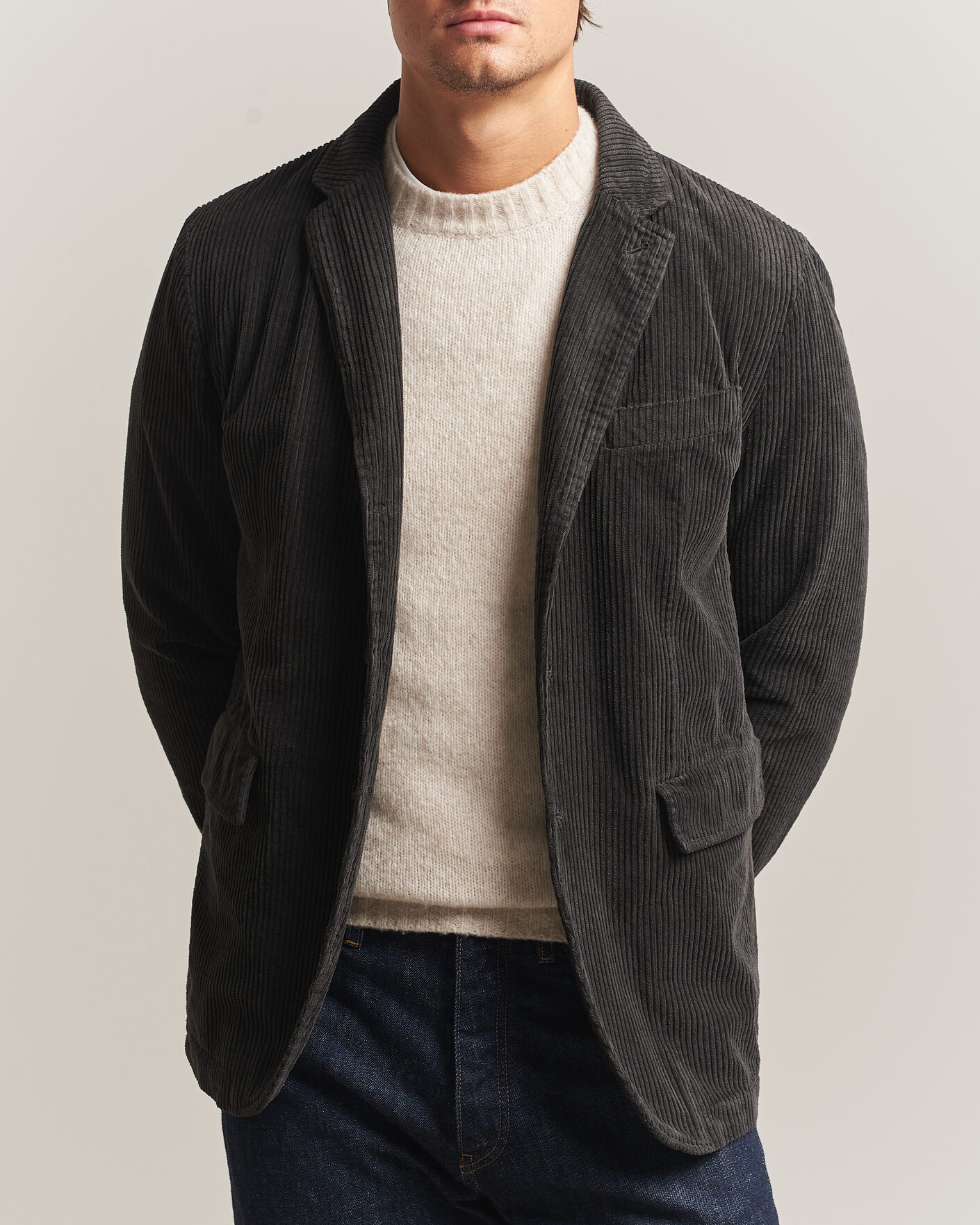 Uomini | Blazers | Aspesi | Corduroy Blazer Dark Brown