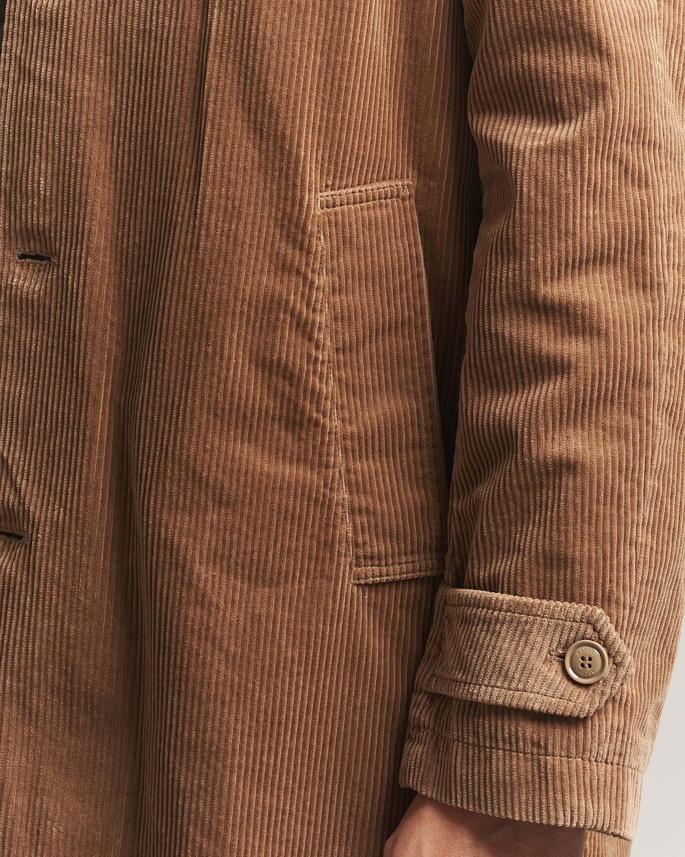 Uomini | Giacche | Aspesi | Corduroy Raglan Coat Beige