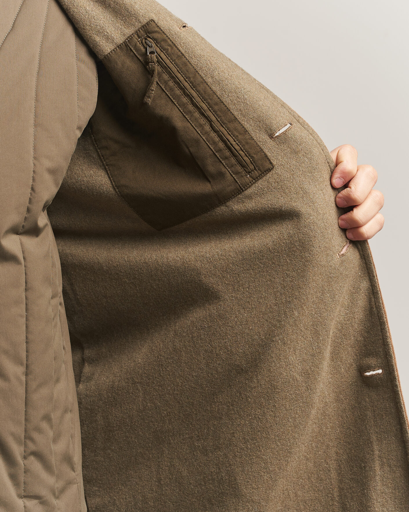 Uomini | Giacche | Aspesi | Corduroy Raglan Coat Beige