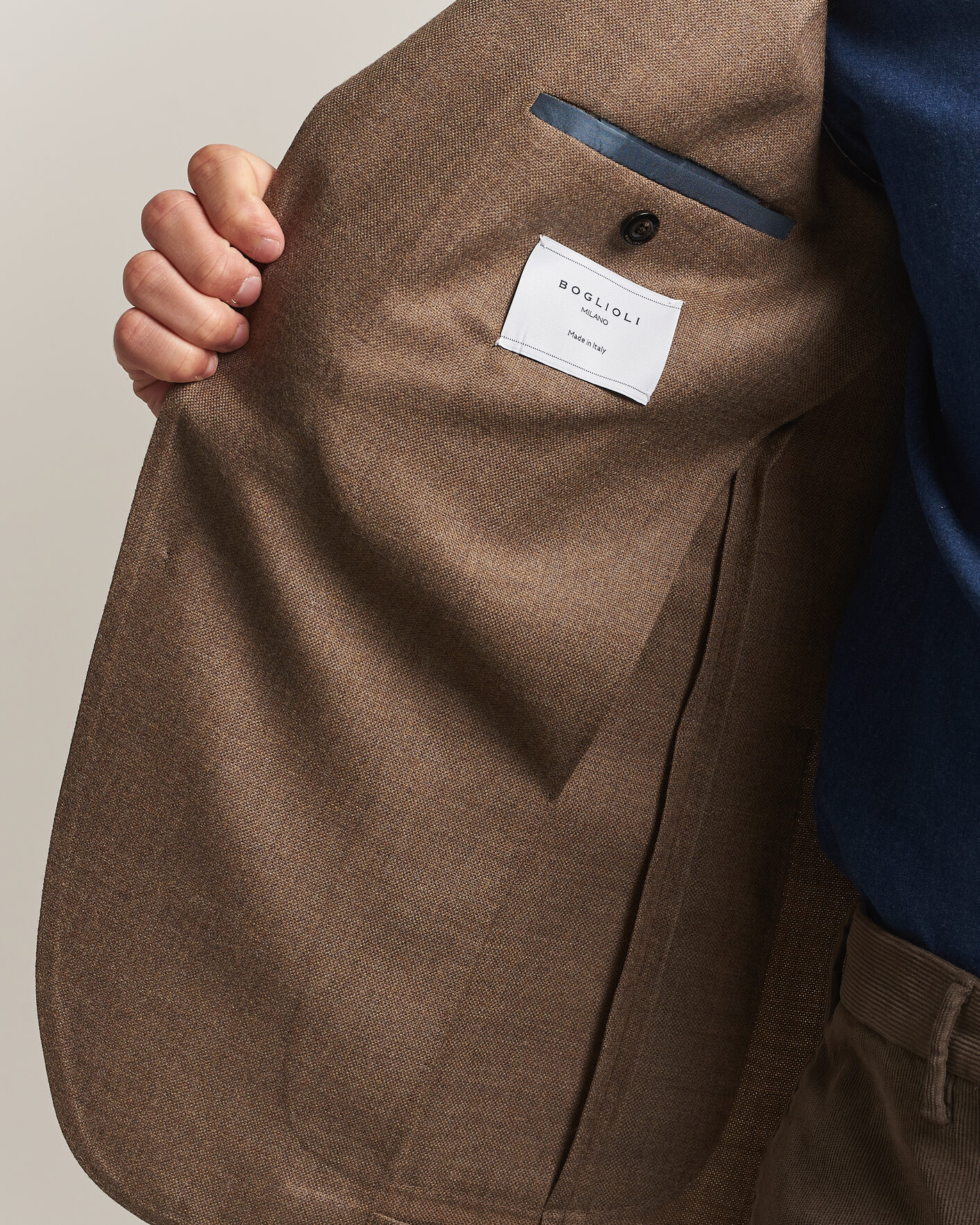 Uomini | Blazers | Boglioli | K Jacket Wool Hopsack Blazer Beige