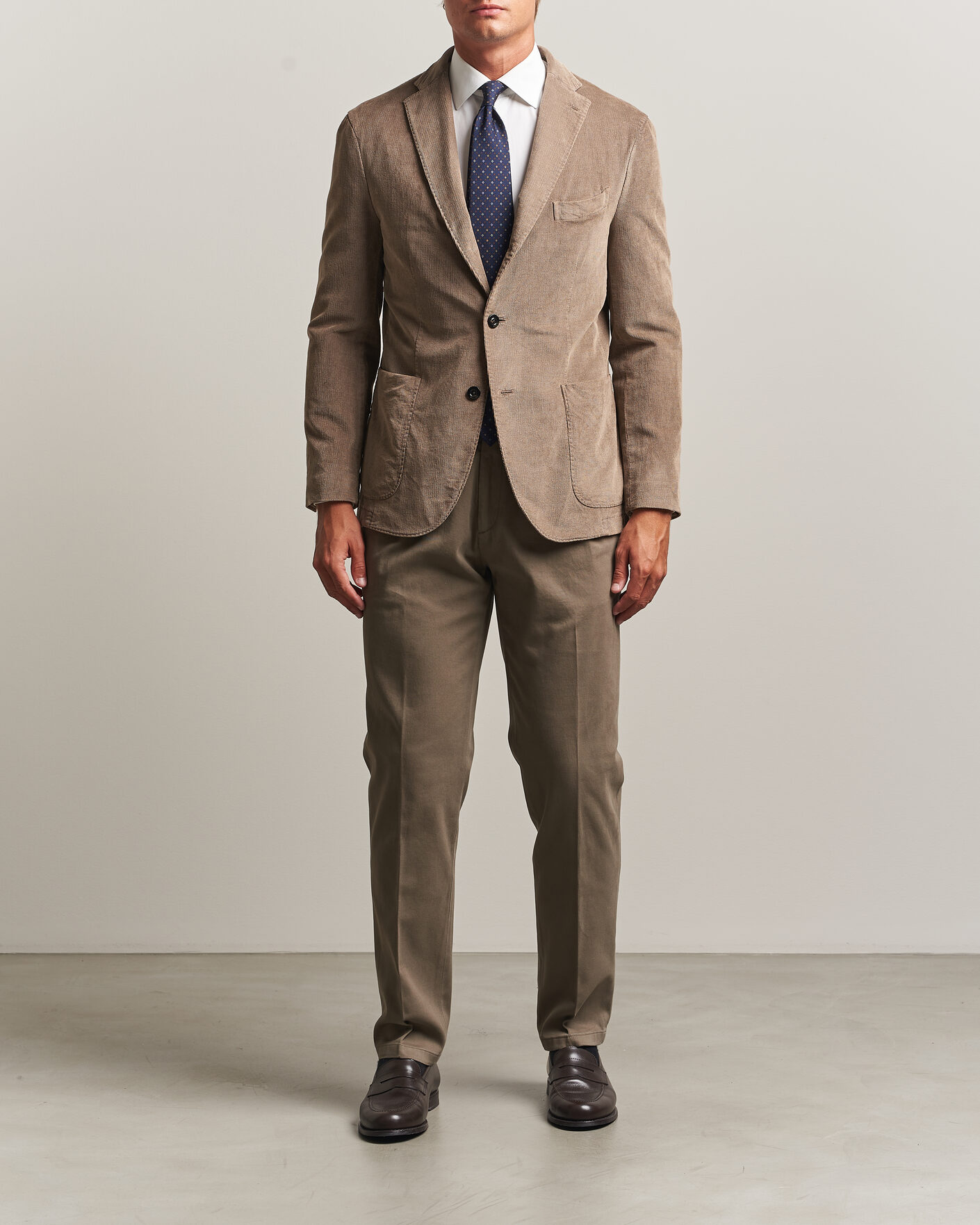 Uomini | Blazers | Boglioli | K Jacket Corduroy Blazer Taupe
