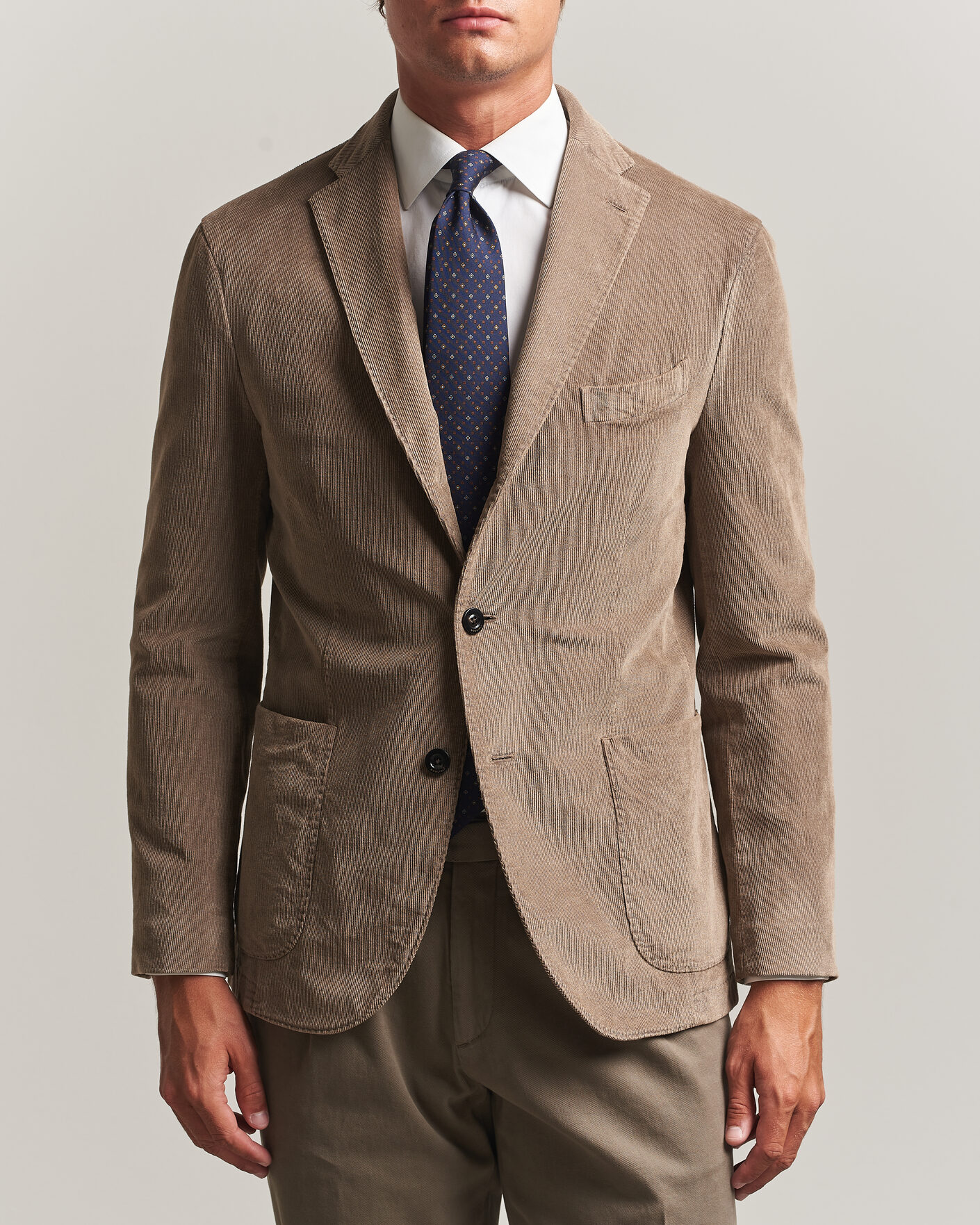 Uomini | Blazers | Boglioli | K Jacket Corduroy Blazer Taupe