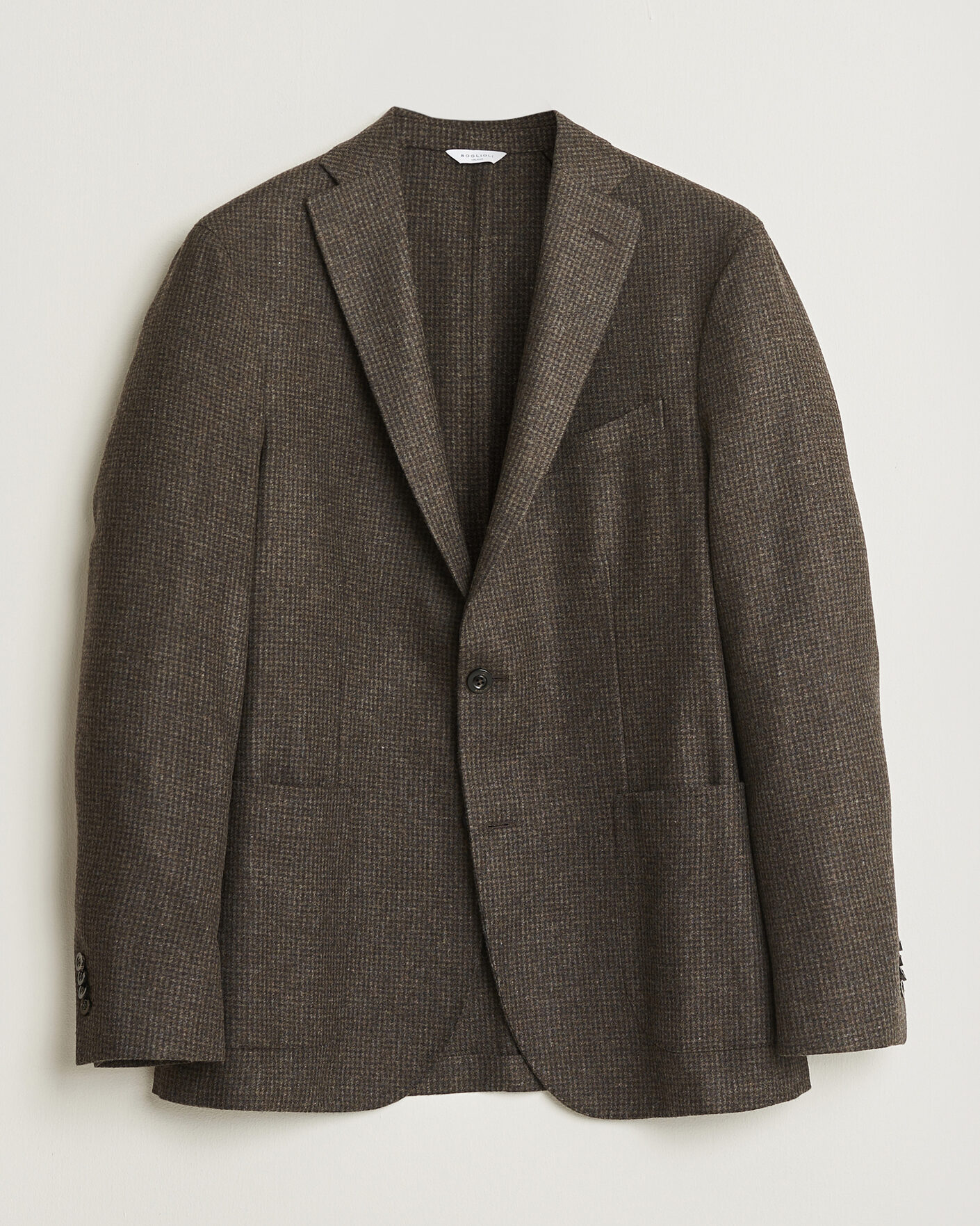 Uomini | Blazers | Boglioli | K Jacket Wool Houndstooth Blazer Dark Brown