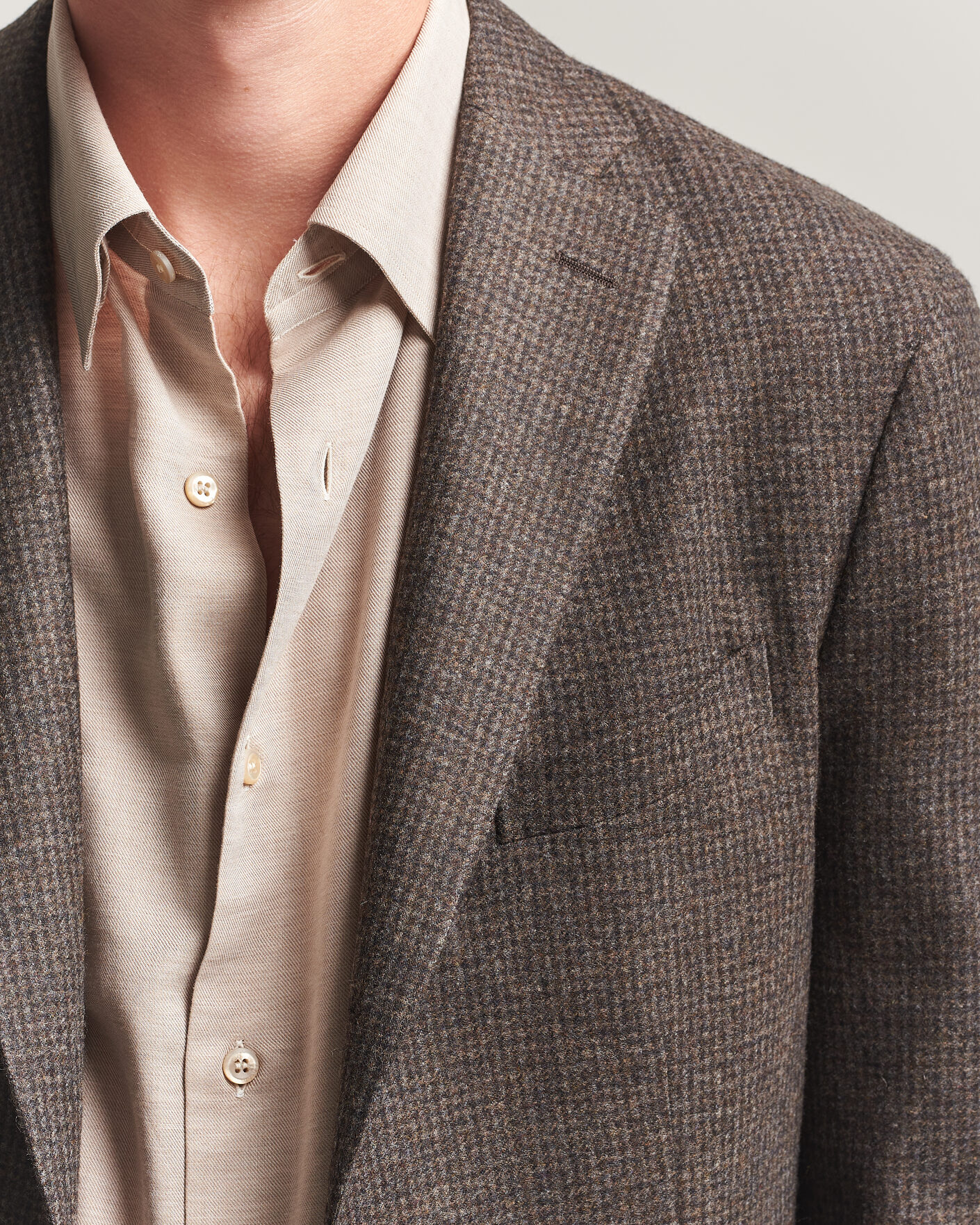 Uomini | Blazers | Boglioli | K Jacket Wool Houndstooth Blazer Dark Brown