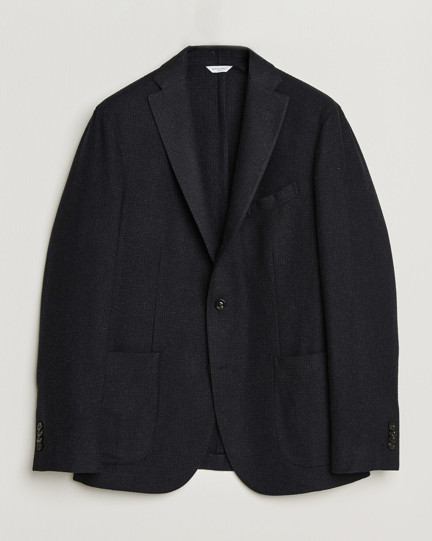 Uomini | Blazers | Boglioli | K Jacket Wool Houndstooth Blazer Navy