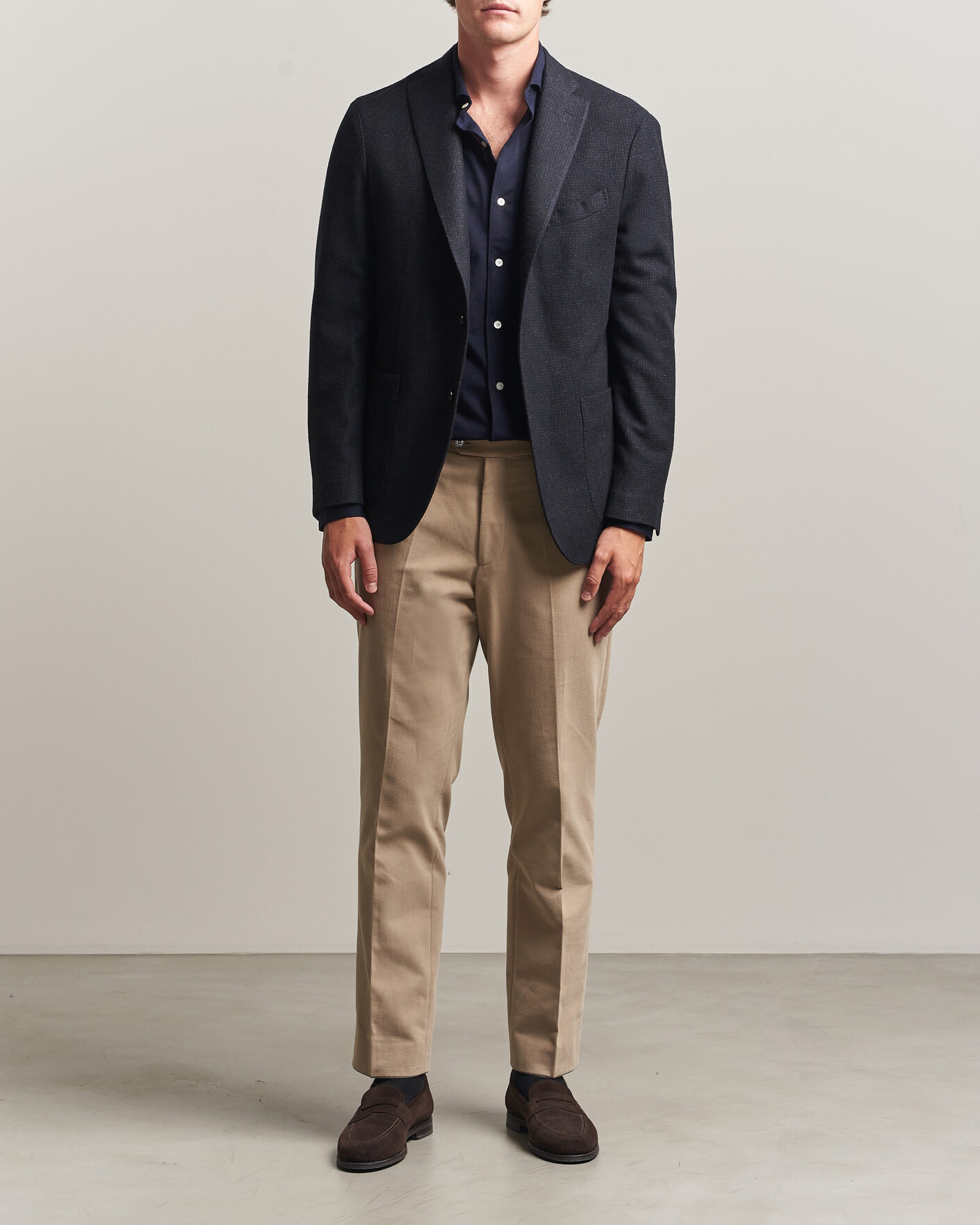 Uomini | Blazers | Boglioli | K Jacket Wool Houndstooth Blazer Navy