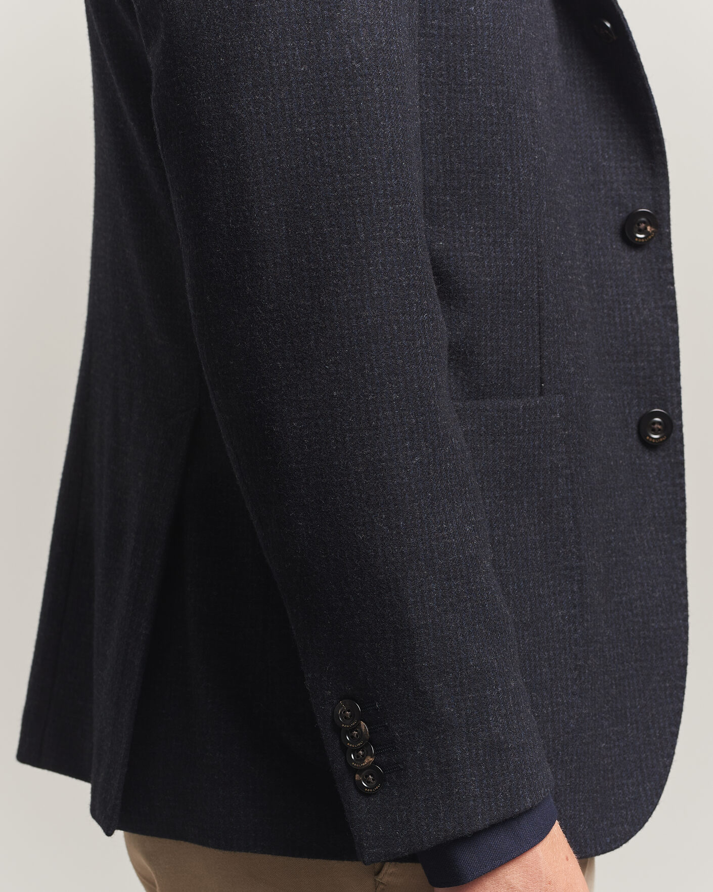 Uomini | Blazers | Boglioli | K Jacket Wool Houndstooth Blazer Navy
