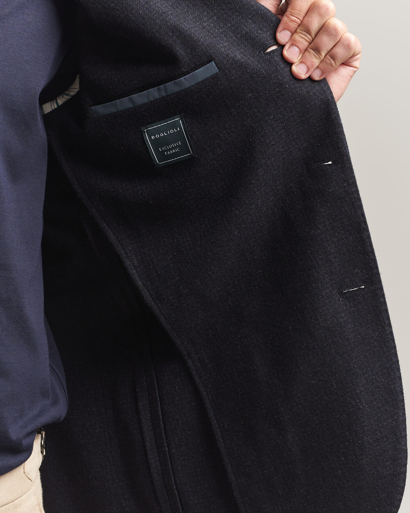 Uomini | Blazers | Boglioli | K Jacket Wool Houndstooth Blazer Navy