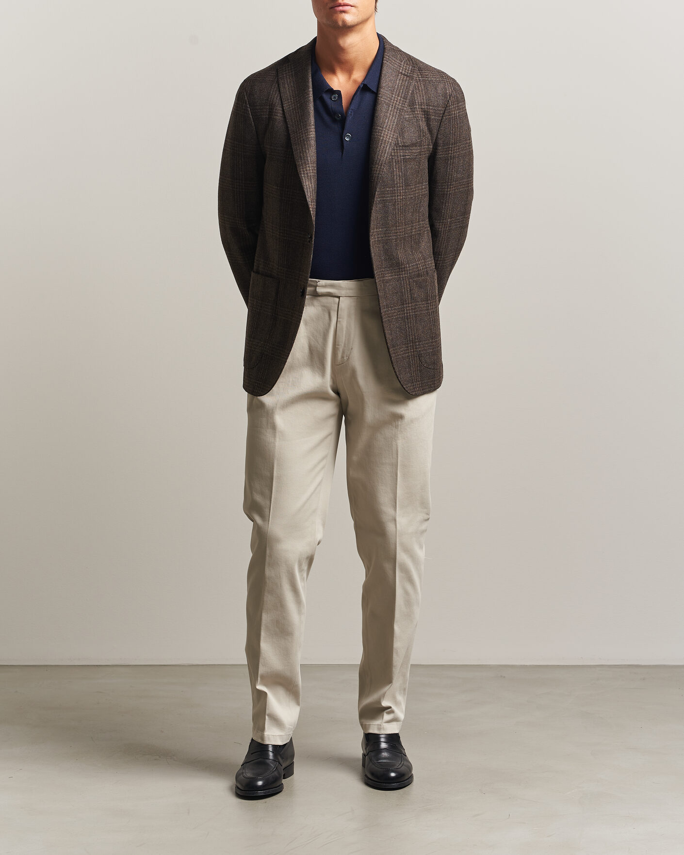 Uomini | Blazers | Boglioli | K Jacket Wool Check Blazer Dark Brown