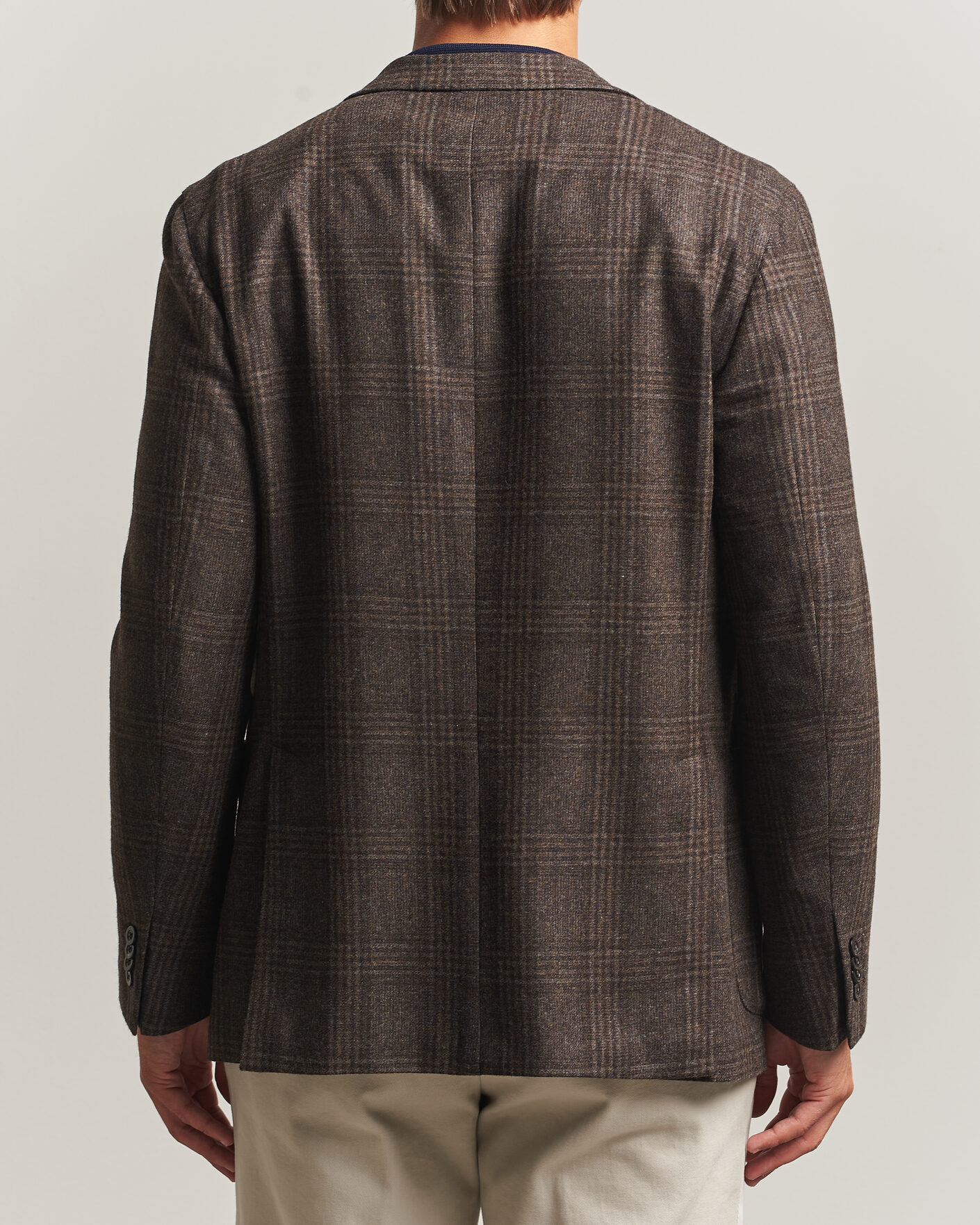 Uomini | Blazers | Boglioli | K Jacket Wool Check Blazer Dark Brown