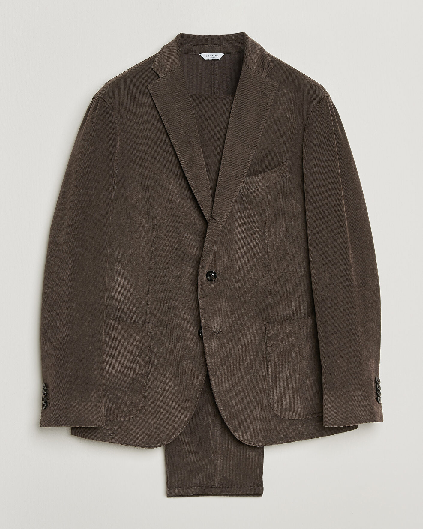 Uomini | Abiti | Boglioli | K Jacket Baby Corduroy Suit Dark Brown