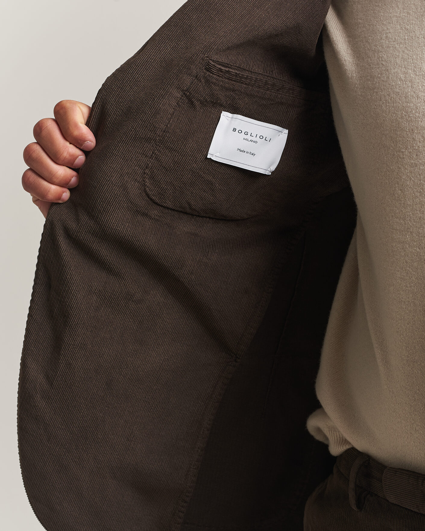 Uomini | Abiti | Boglioli | K Jacket Baby Corduroy Suit Dark Brown
