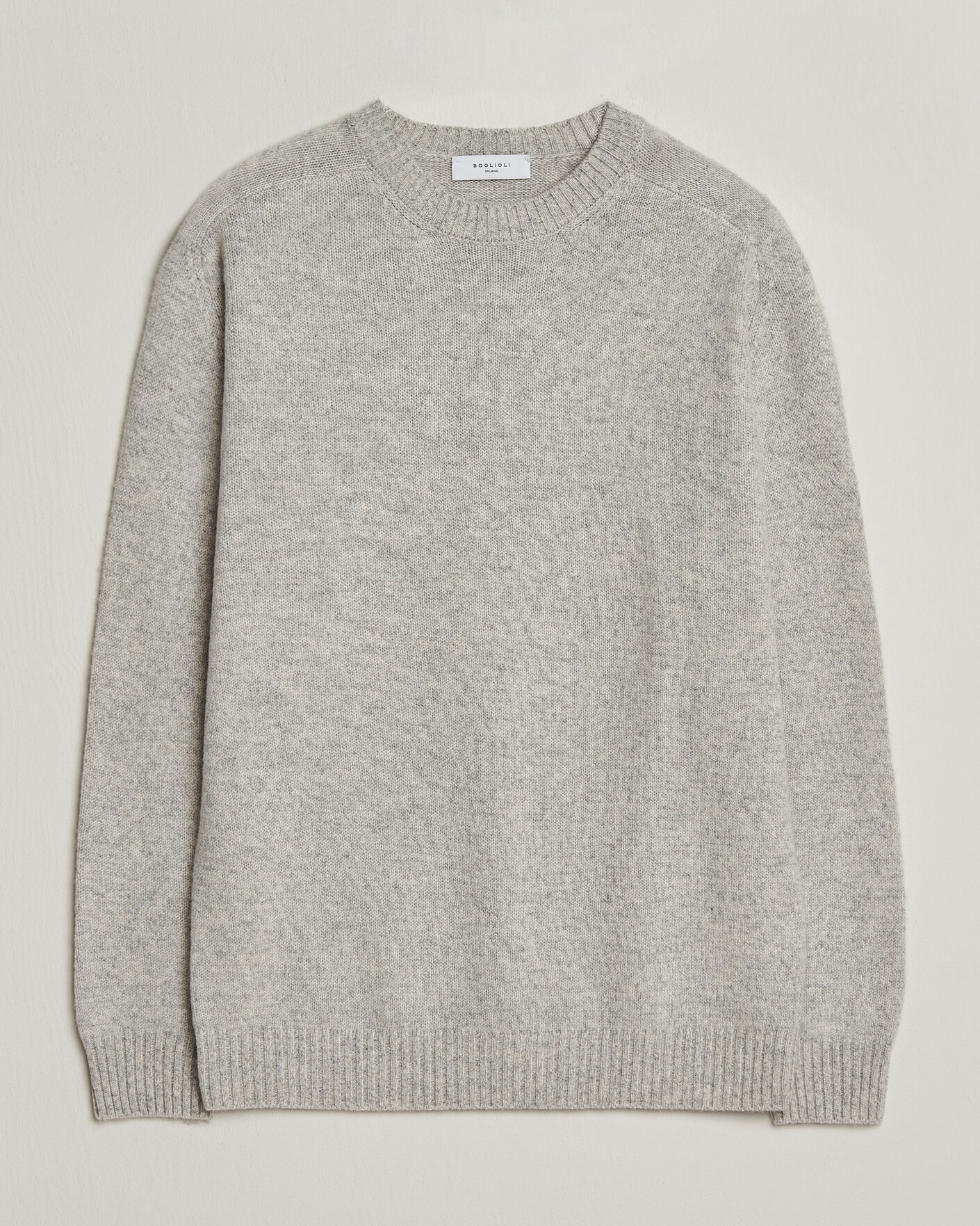 Uomini | Maglieria | Boglioli | Cloud Cashmere Crew Neck Light Grey