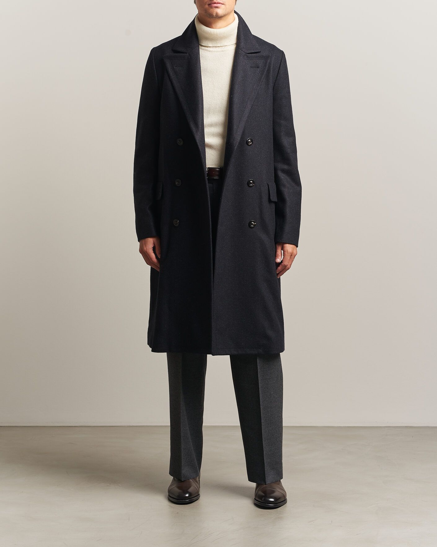 Uomini | Giacche | Boglioli | Double Breasted Wool Coat Navy