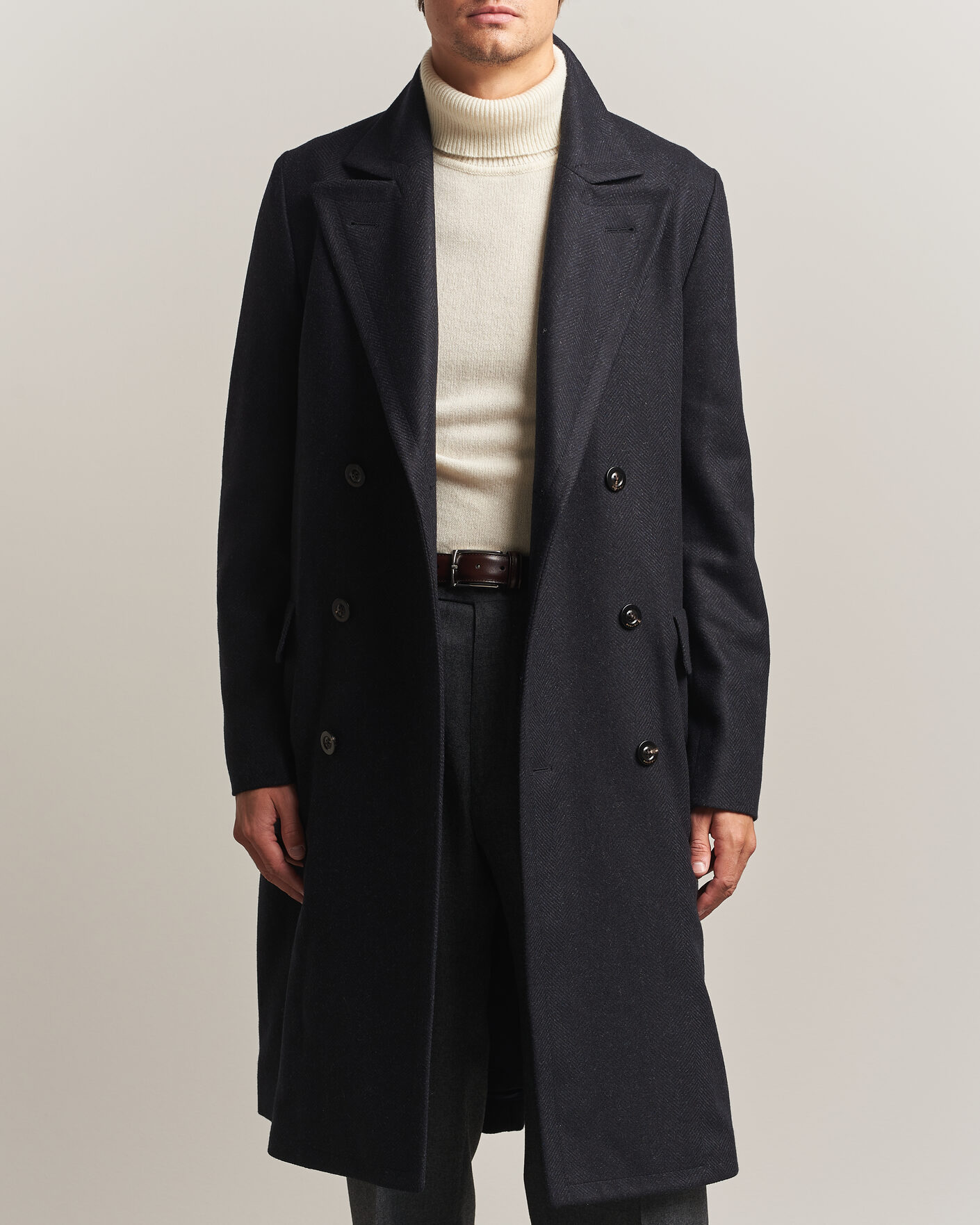 Uomini | Giacche | Boglioli | Double Breasted Wool Coat Navy