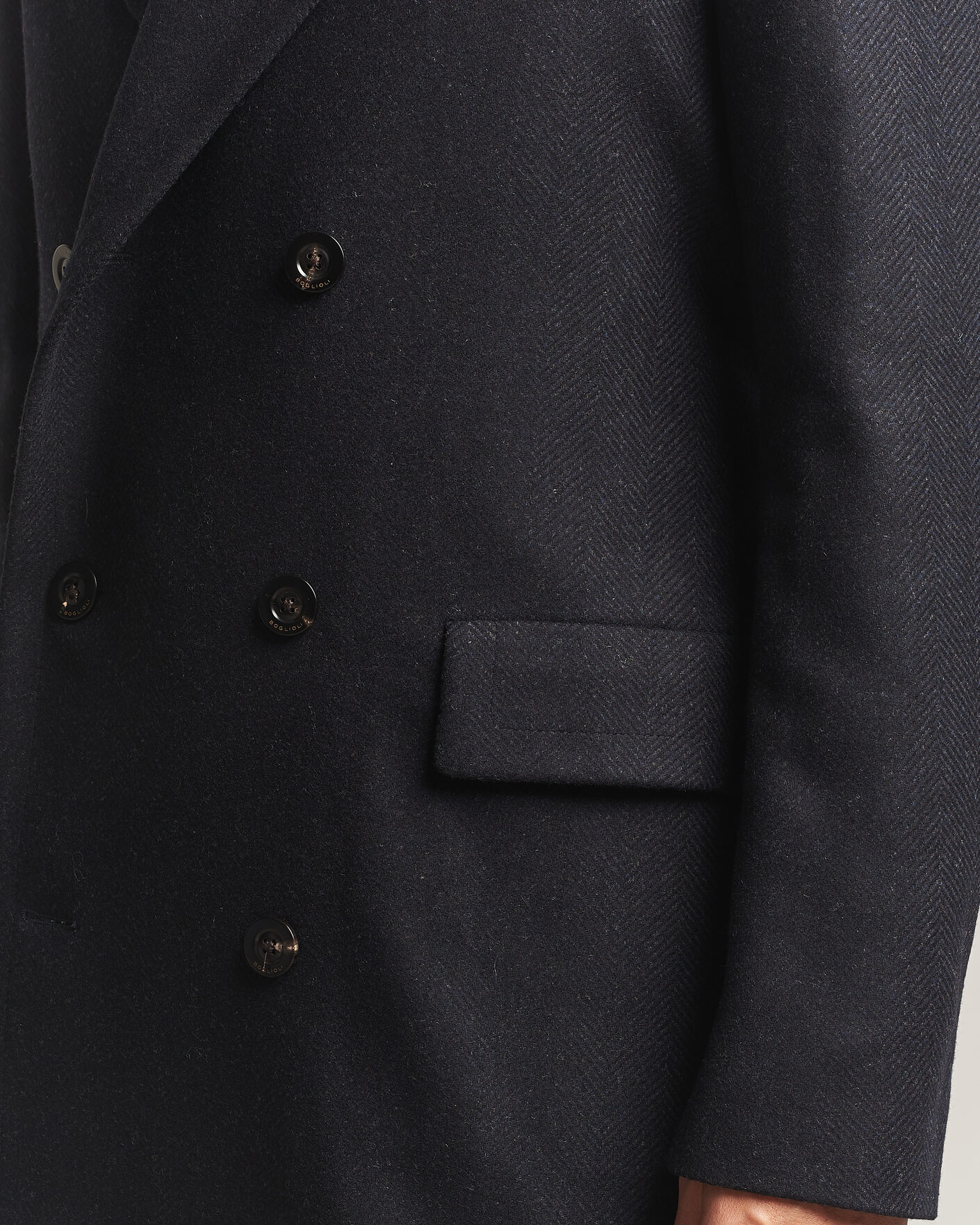Uomini | Giacche | Boglioli | Double Breasted Wool Coat Navy