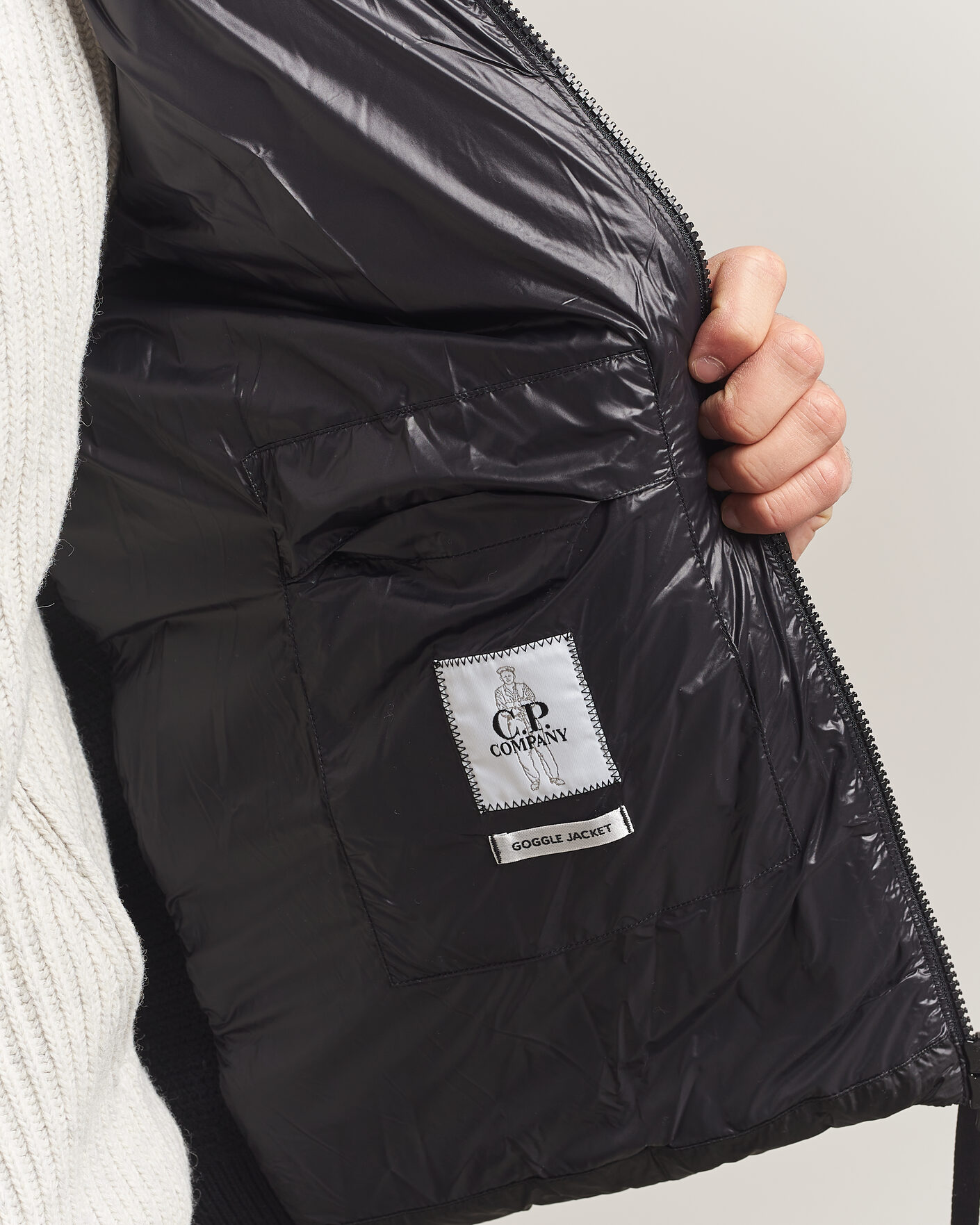 Uomini | Giacche | C.P. Company | Merino Wool Padded Hybrid Hood Jacket Black