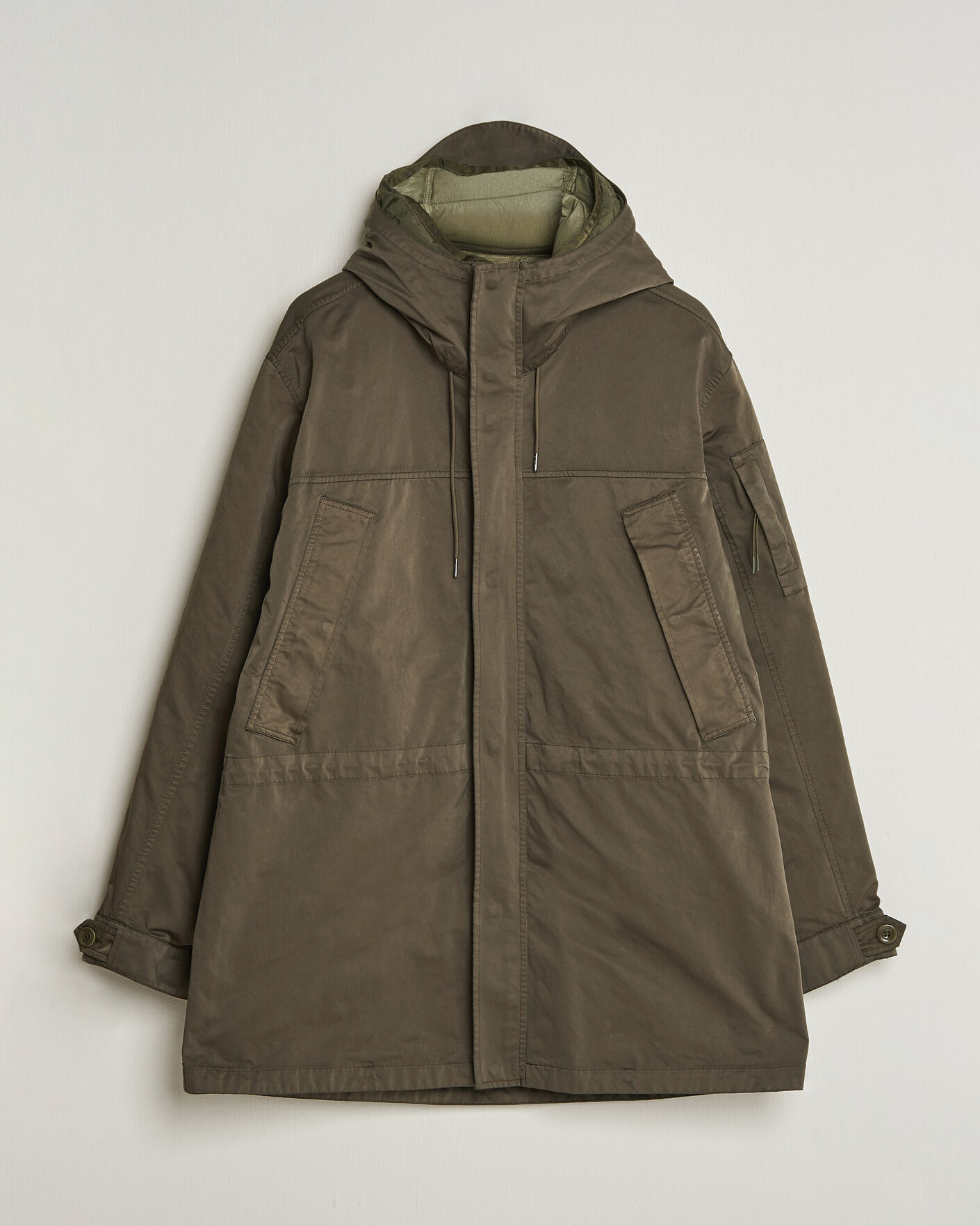 Uomini | Giacche | C.P. Company | Micro Kei 2 in 1 Nylon Parka Olive