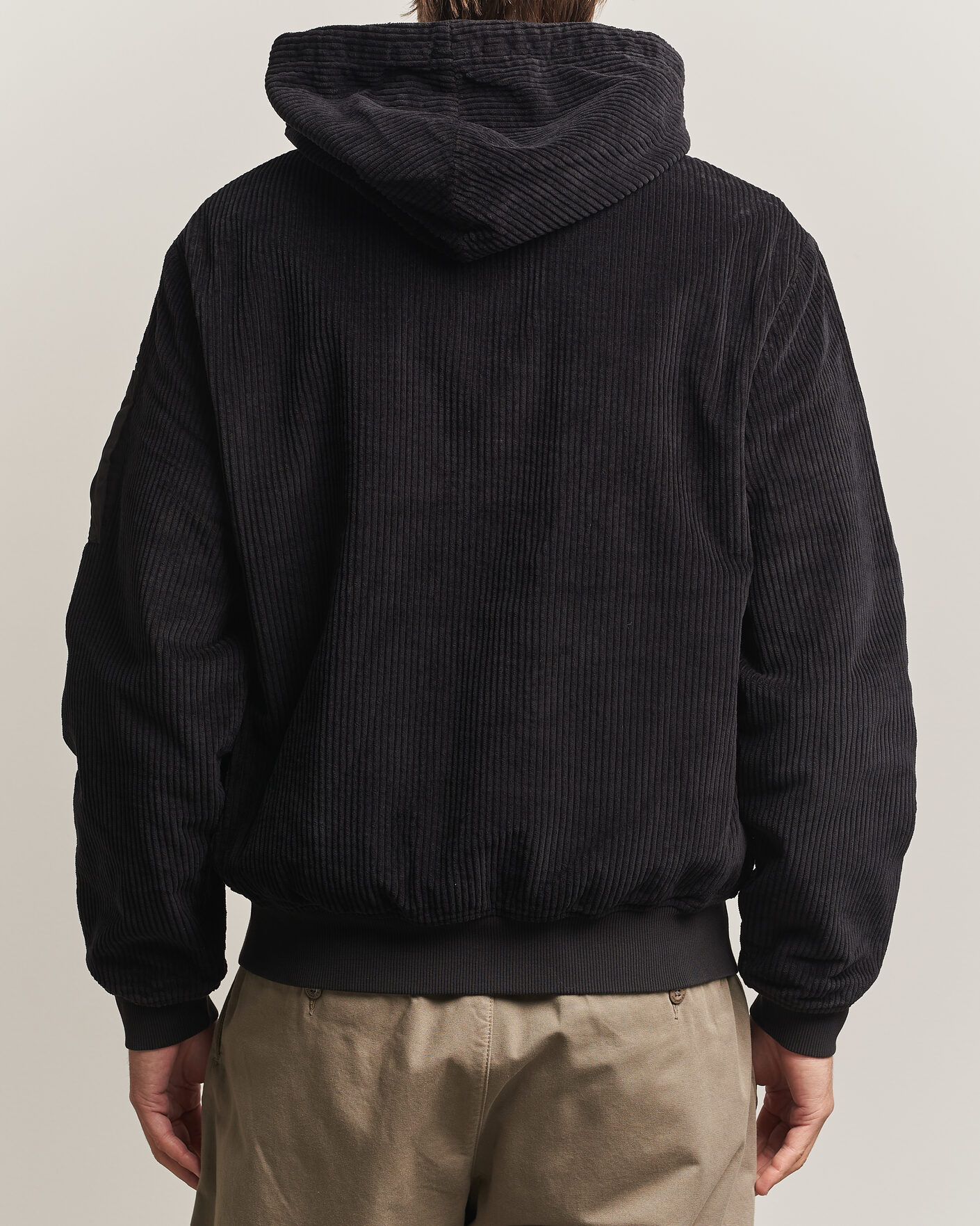 Uomini | Giacche | C.P. Company | Light Padded Hood Corduroy Jacket Black