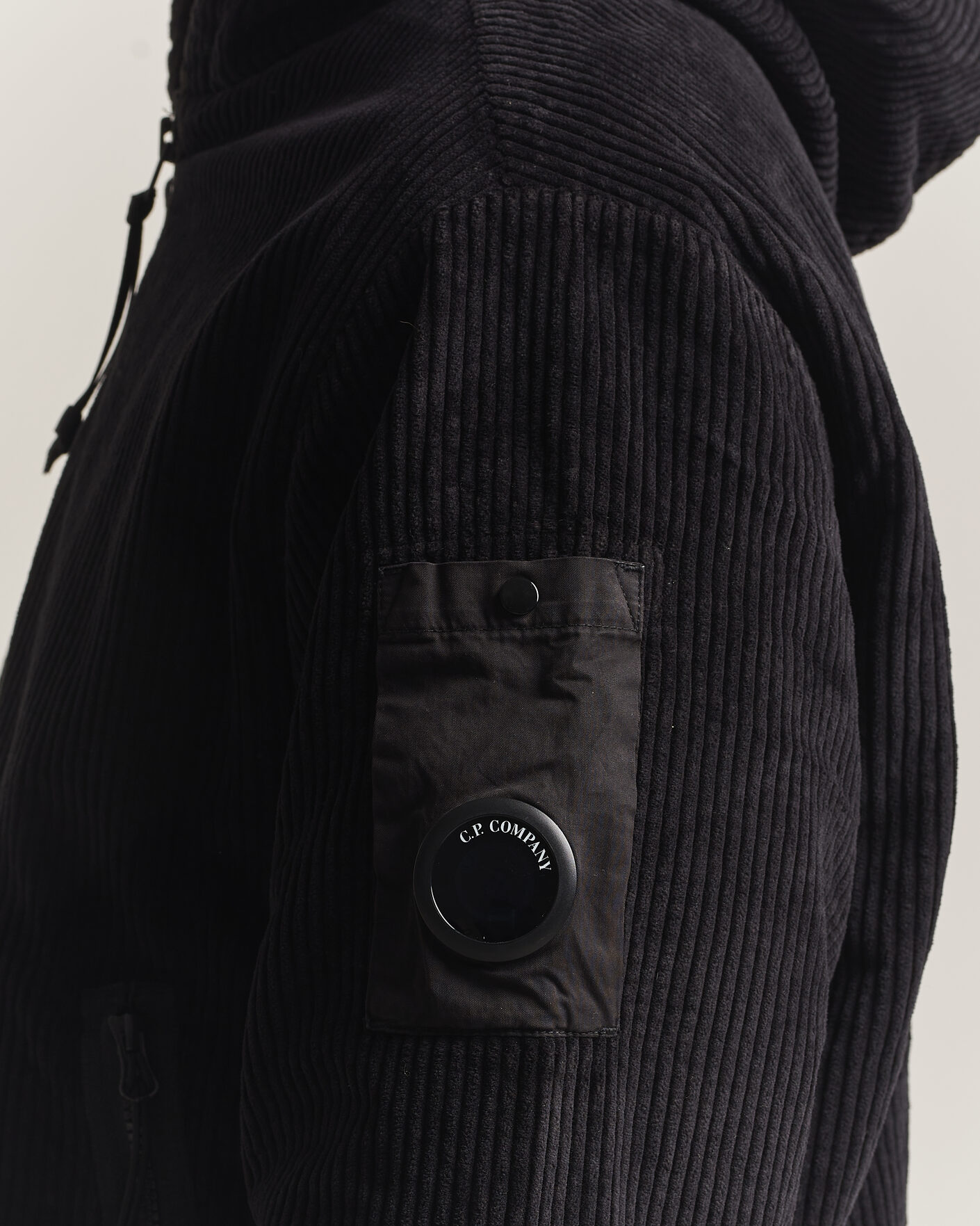 Uomini | Giacche | C.P. Company | Light Padded Hood Corduroy Jacket Black
