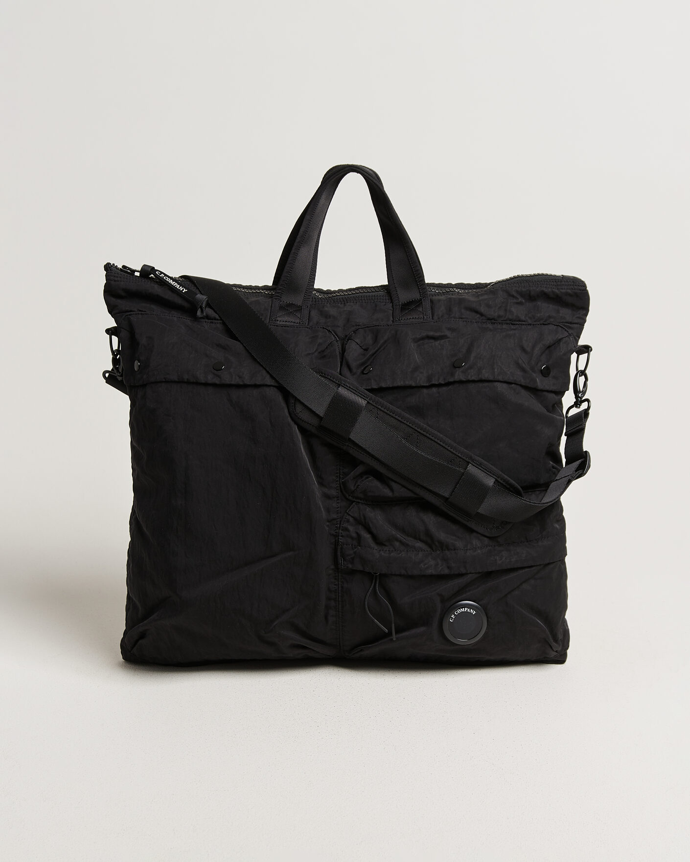 Uomini | Borse | C.P. Company | Nylon B Zip Tote Bag Black
