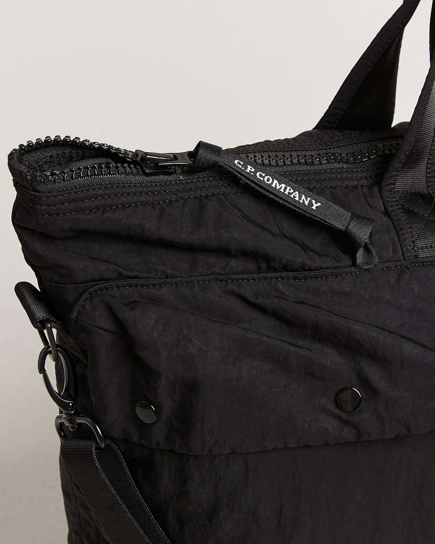 Uomini | Borse | C.P. Company | Nylon B Zip Tote Bag Black