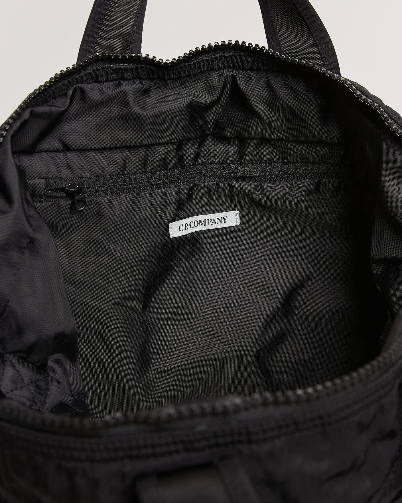 Uomini | Borse | C.P. Company | Nylon B Zip Tote Bag Black