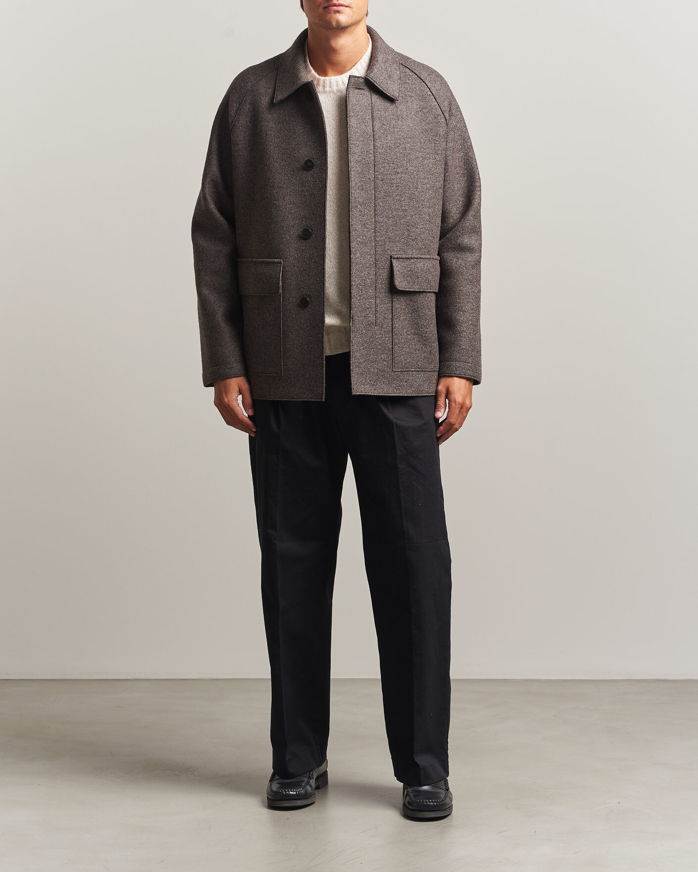 Uomini | Giacche | Harris Wharf London | Country Wool Jacket Brown/Grey